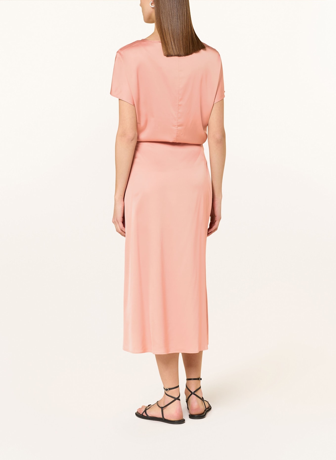 Marc O'Polo Blusenshirt aus Satin: HELLORANGE