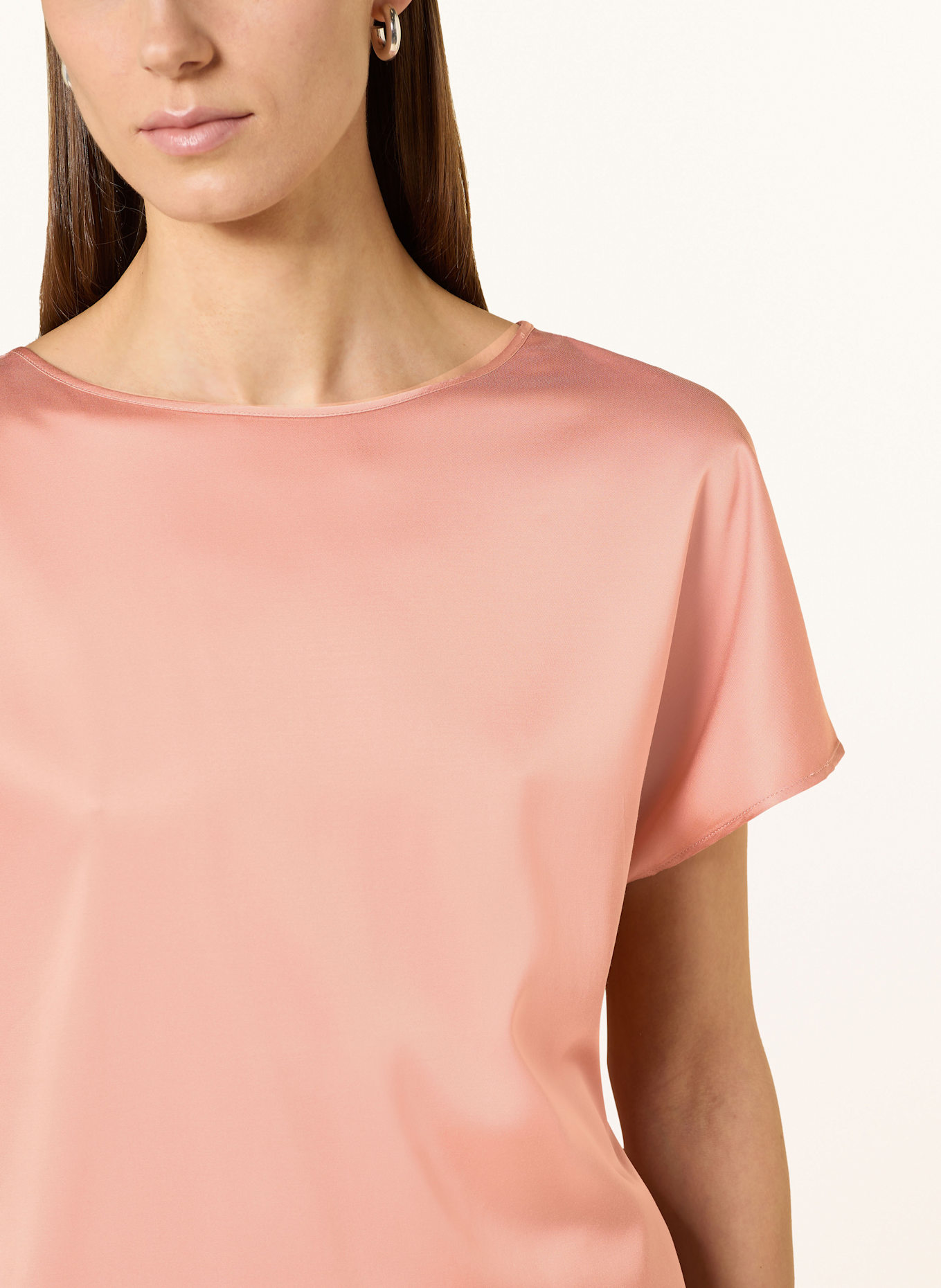 Marc O'Polo Blusenshirt aus Satin: HELLORANGE