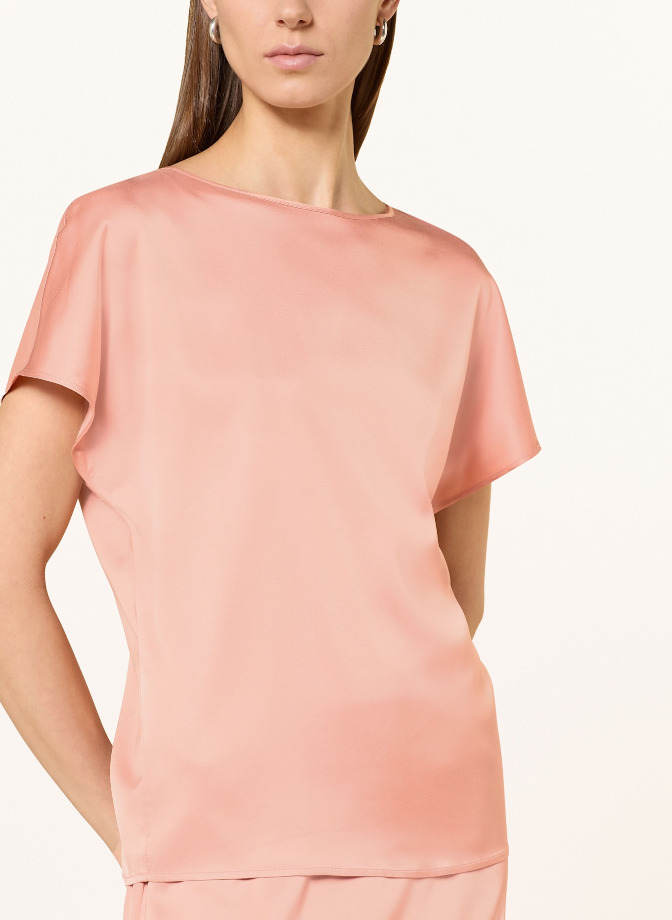 Marc O'Polo Blusenshirt aus Satin: HELLORANGE