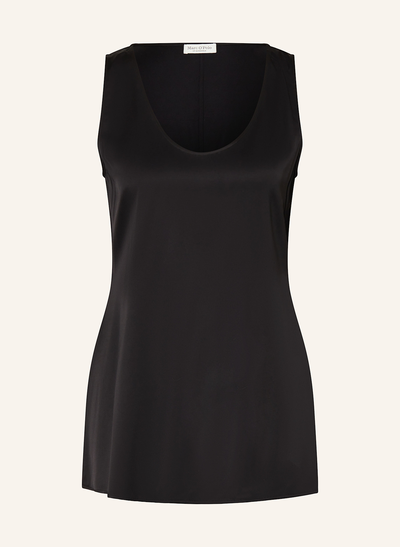Marc O'Polo Blusentop aus Satin: SCHWARZ