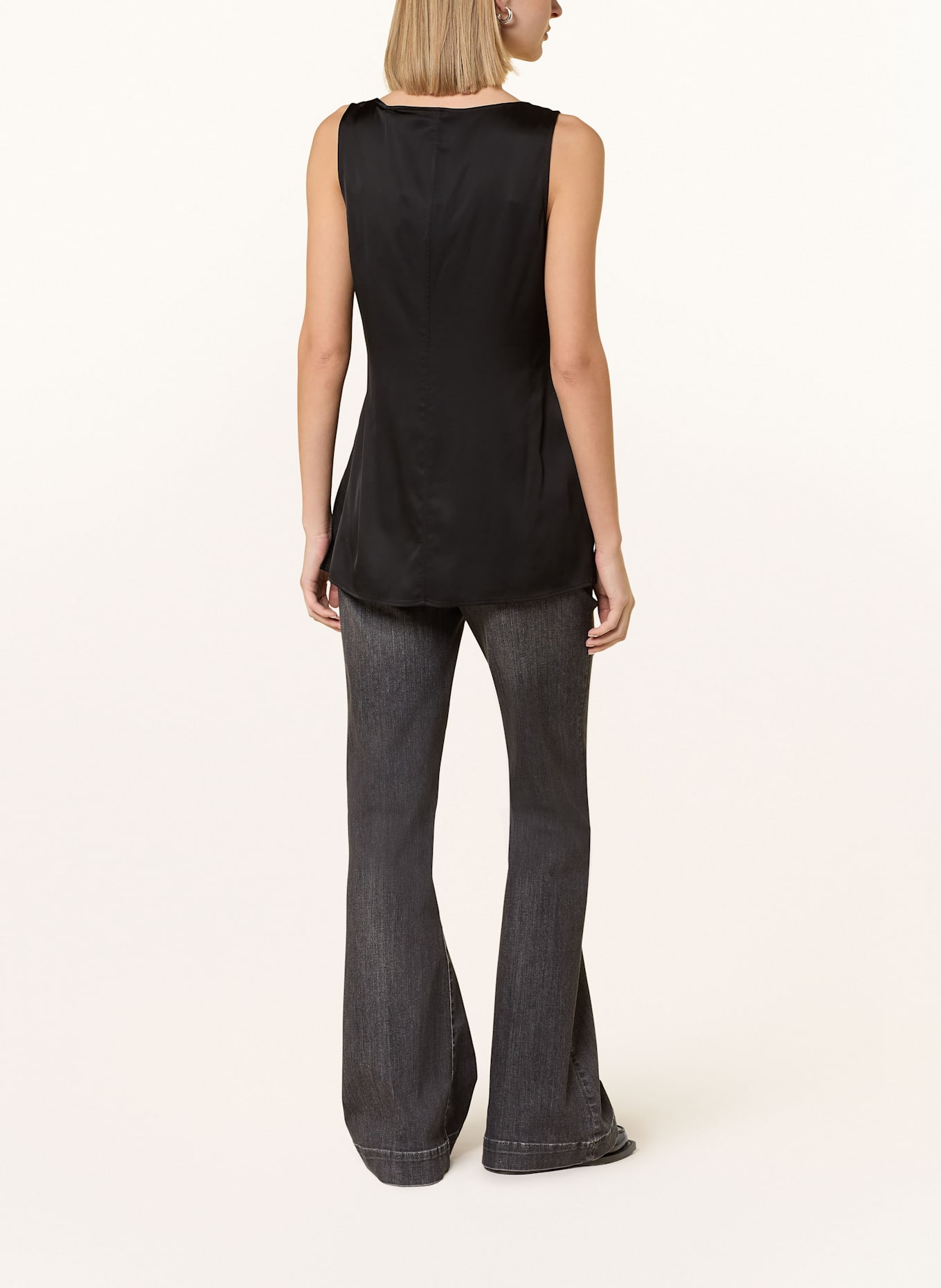 Marc O'Polo Blusentop aus Satin: SCHWARZ