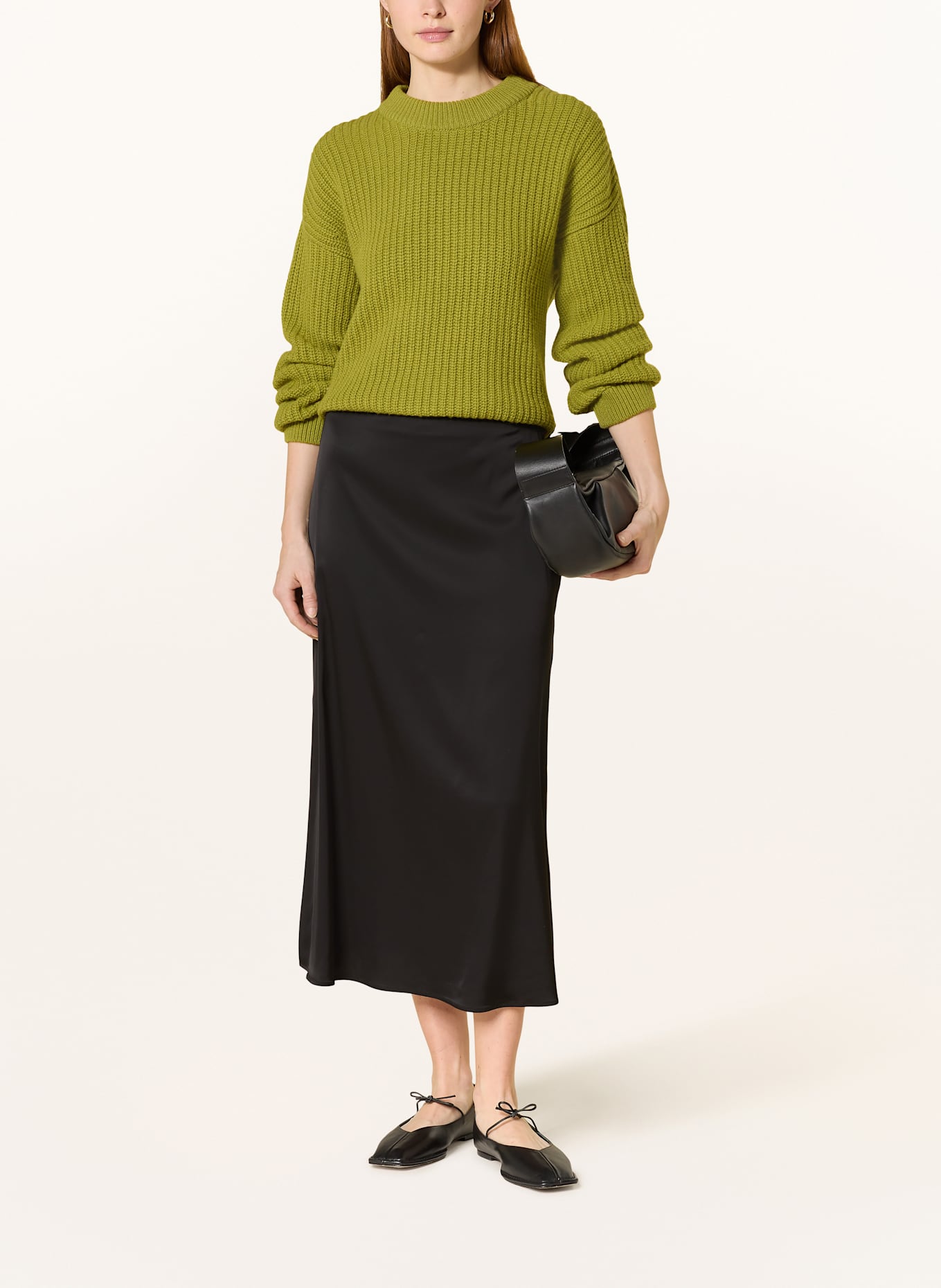 Marc O'Polo Satinrock: SCHWARZ