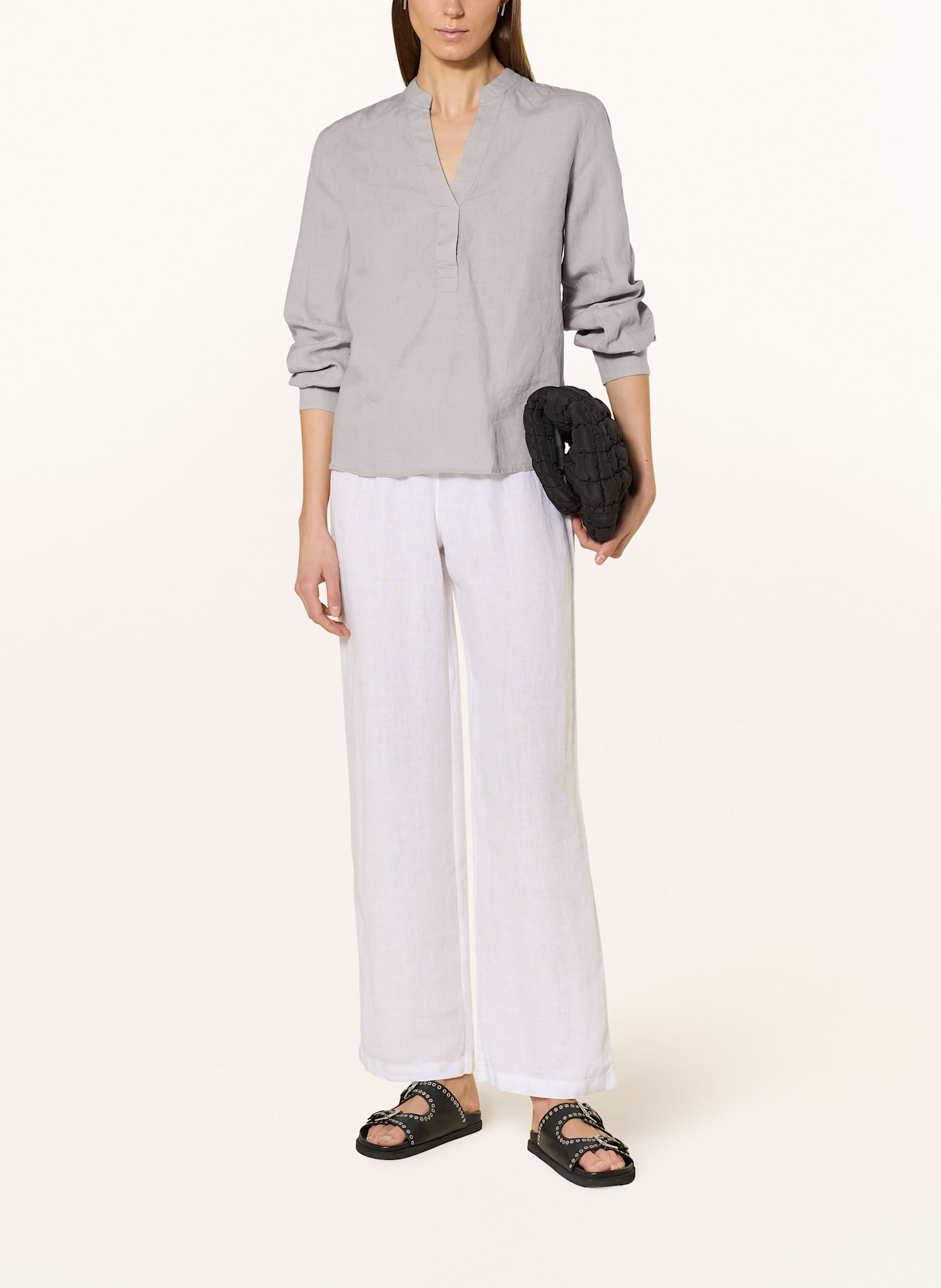 Marc O'Polo Blusenshirt aus Leinen: BLAUGRAU