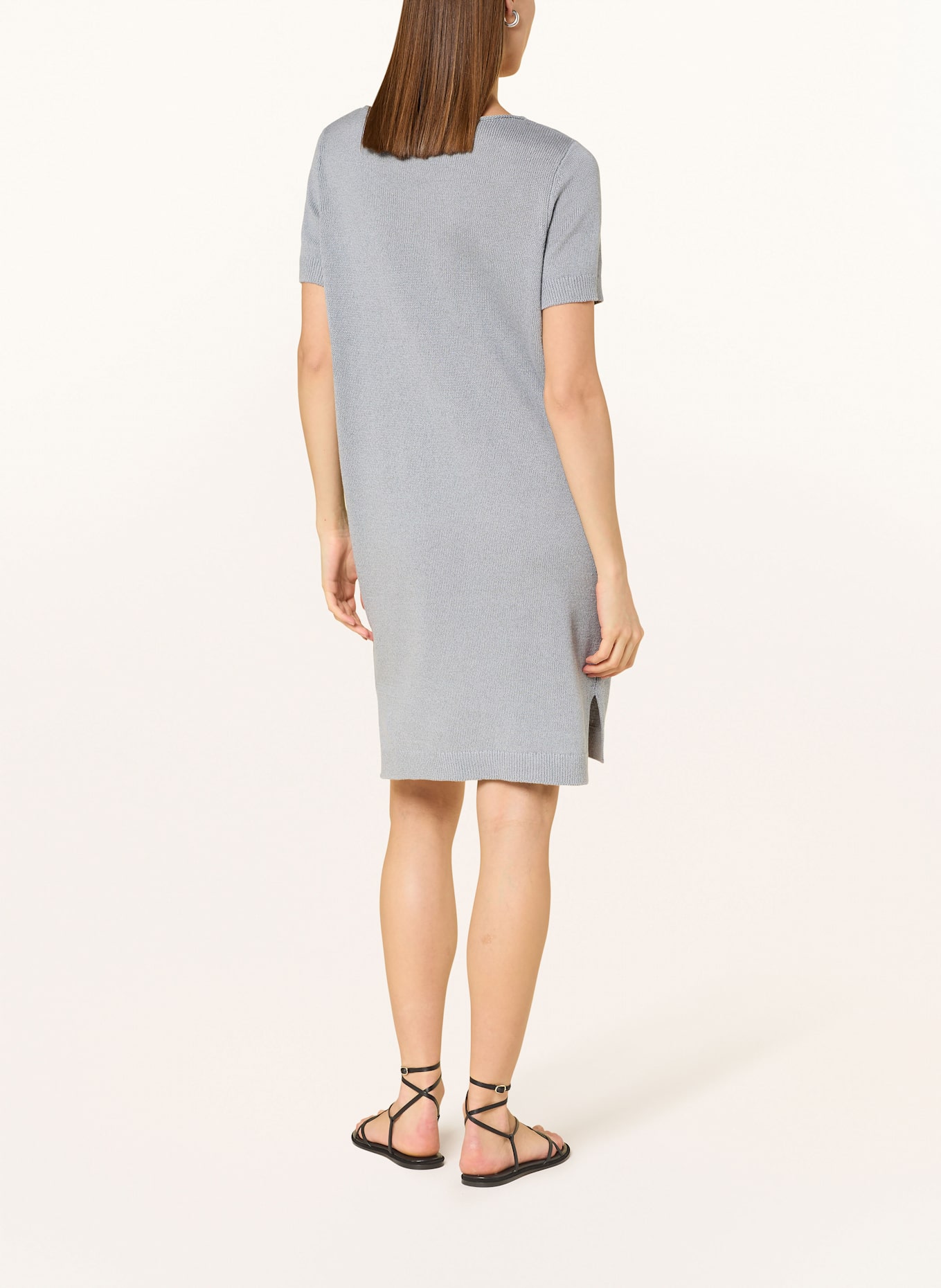 Marc O'Polo Strickkleid mit Leinen: GRAU