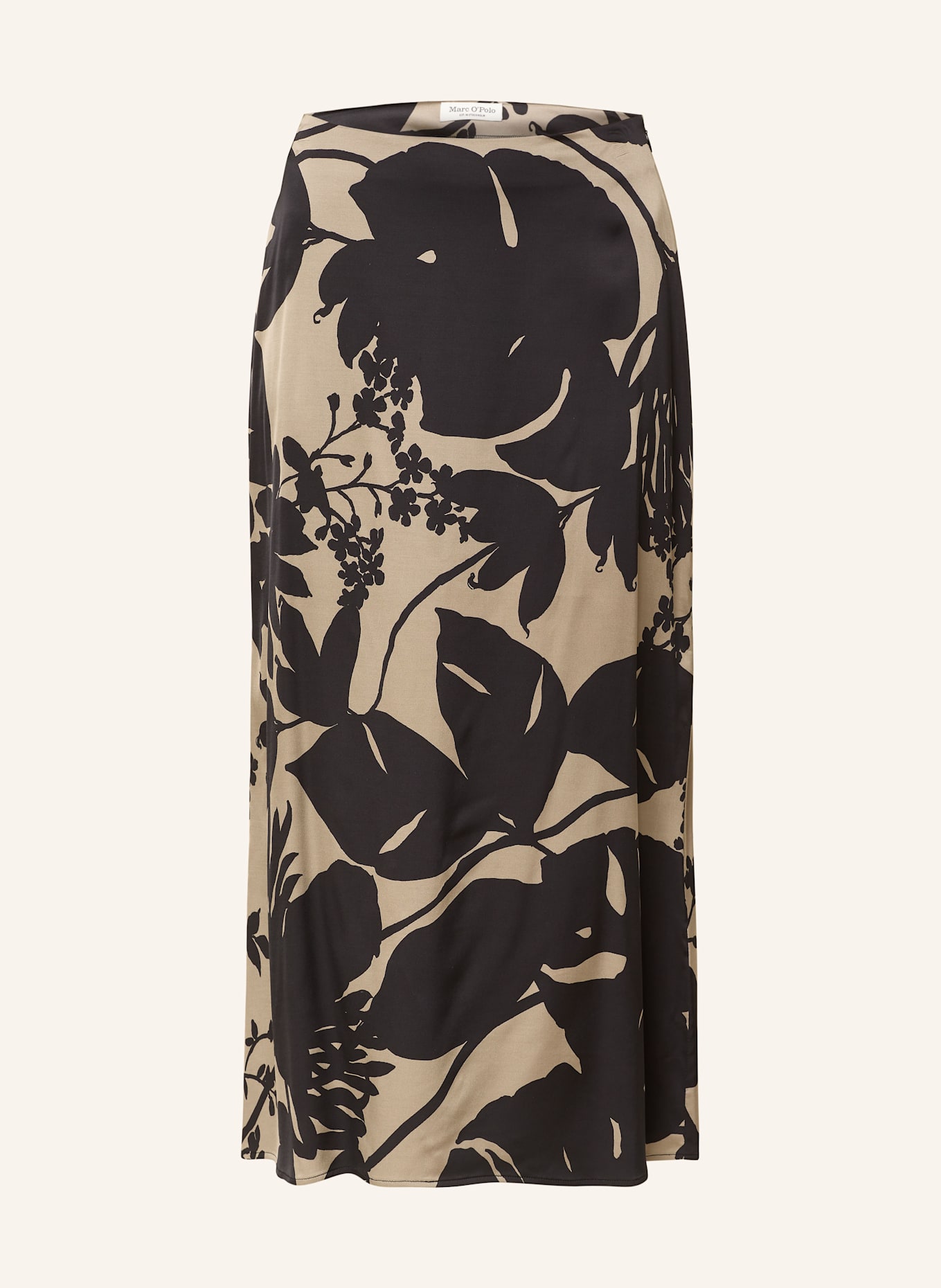 Marc O'Polo Satin skirt: TAUPE / BLACK