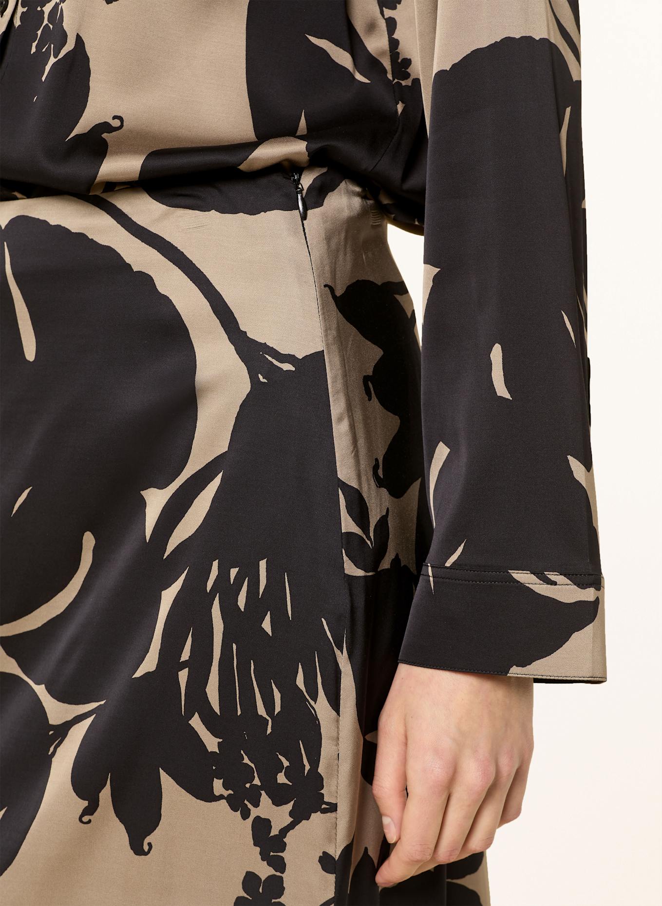 Marc O'Polo Satin skirt: TAUPE / BLACK