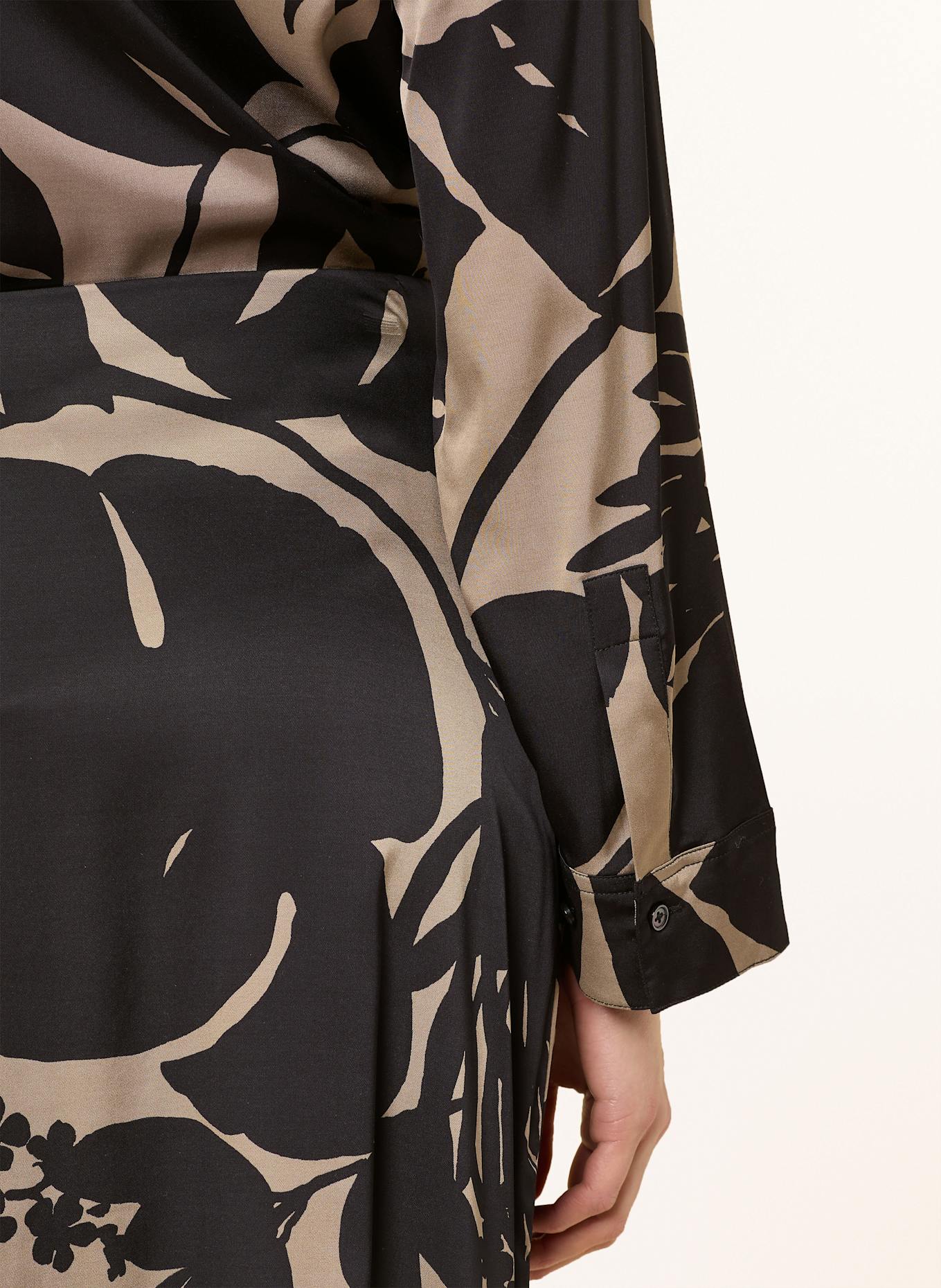 Marc O'Polo Satin skirt: TAUPE / BLACK