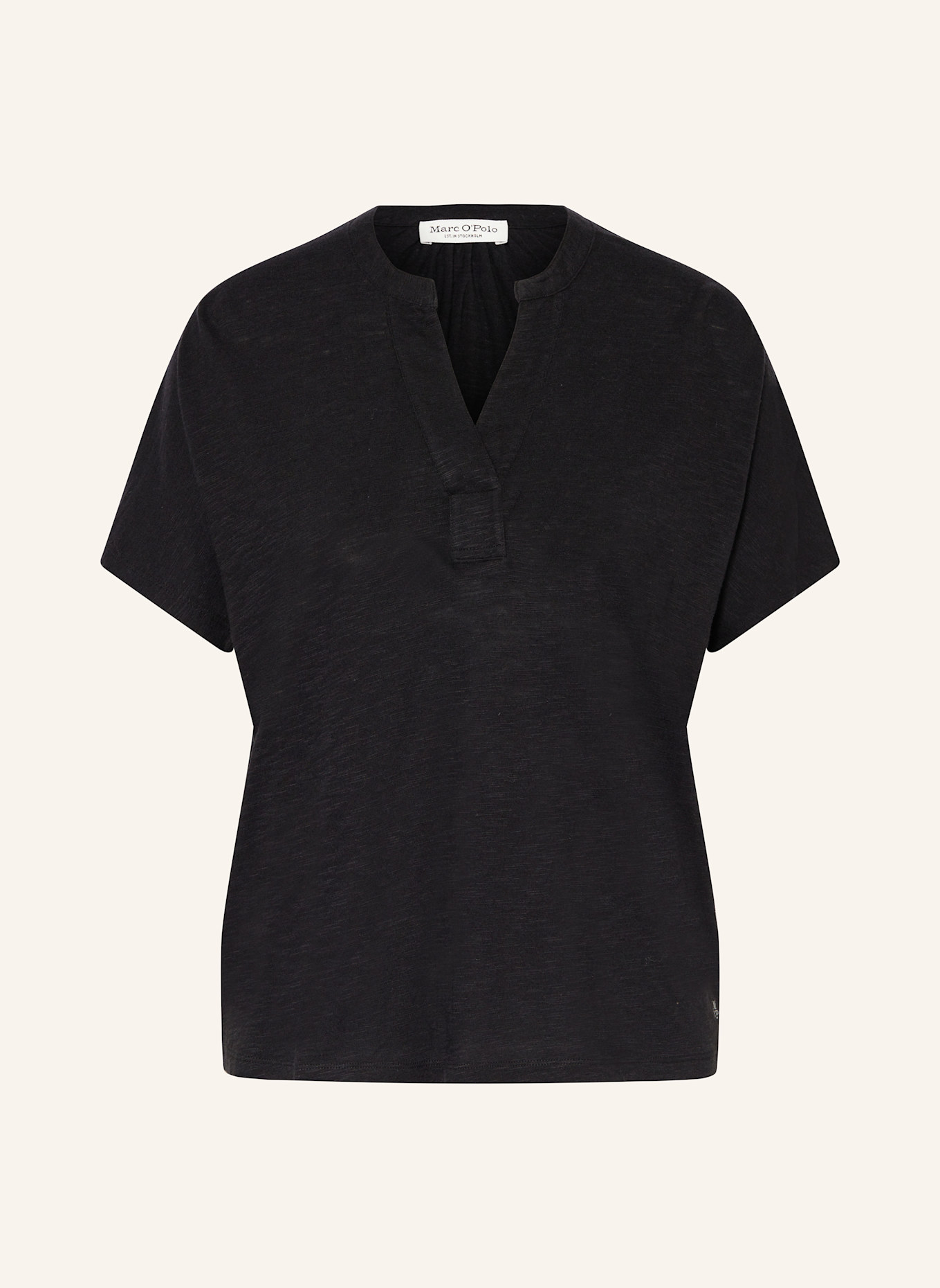 Marc O'Polo Shirt blouse made of jersey: BLACK
