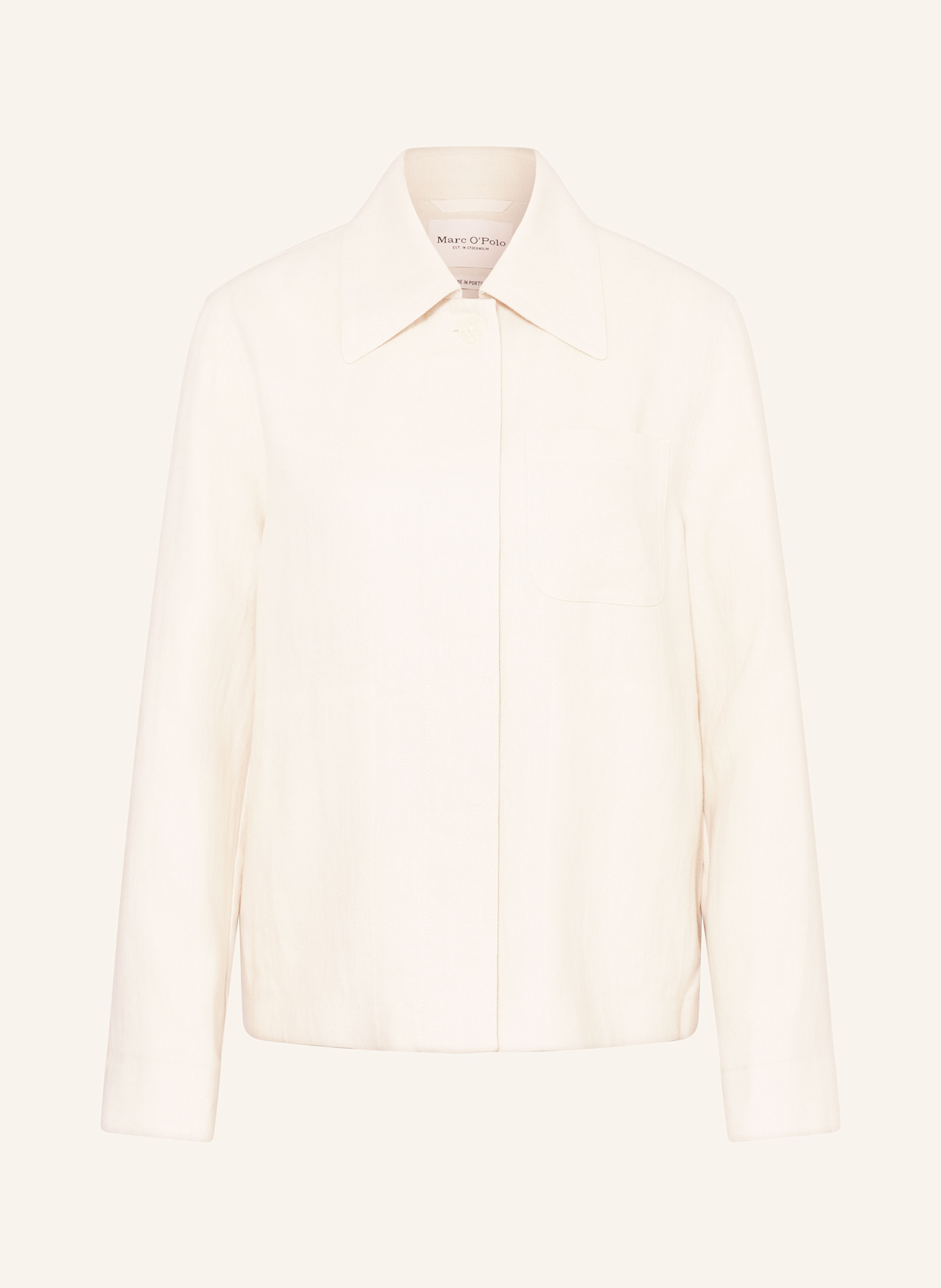 Marc O'Polo Overjacket z dodatkiem lnu: ECRU