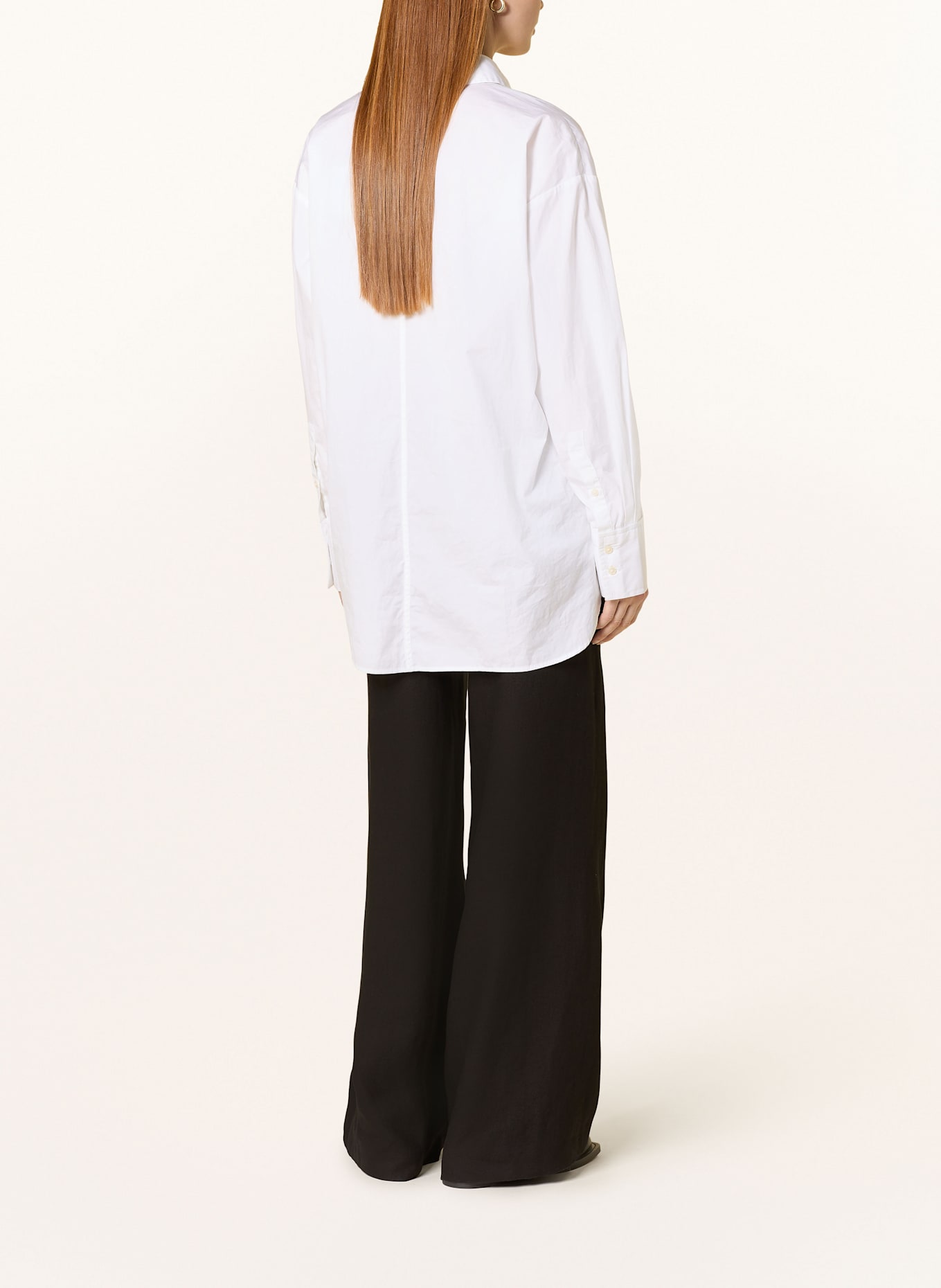 Marc O'Polo Marlenehose mit Leinen: SCHWARZ