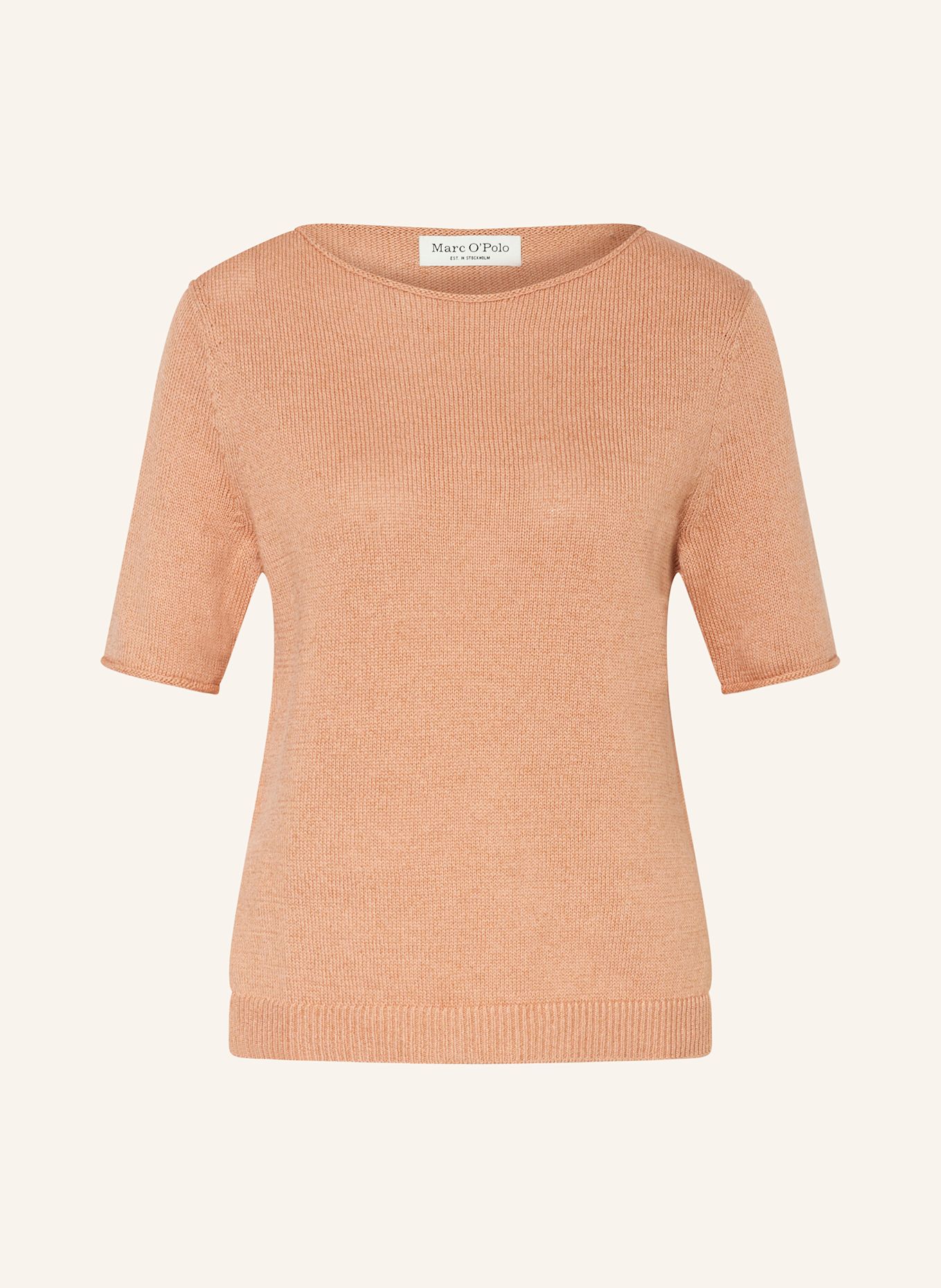 Marc O'Polo Strickshirt mit Leinen: HELLORANGE
