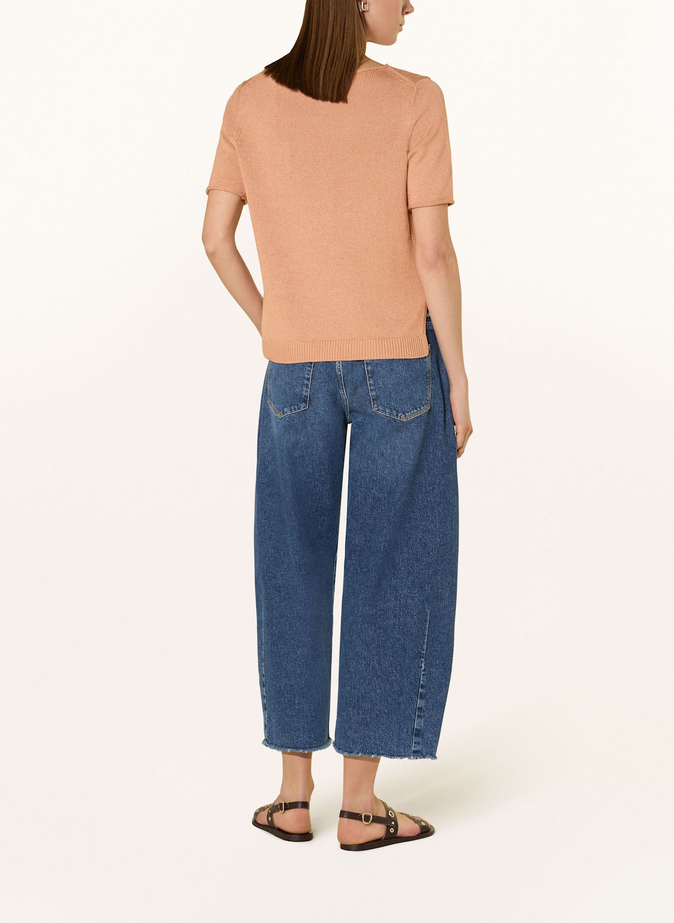 Marc O'Polo Strickshirt mit Leinen: HELLORANGE