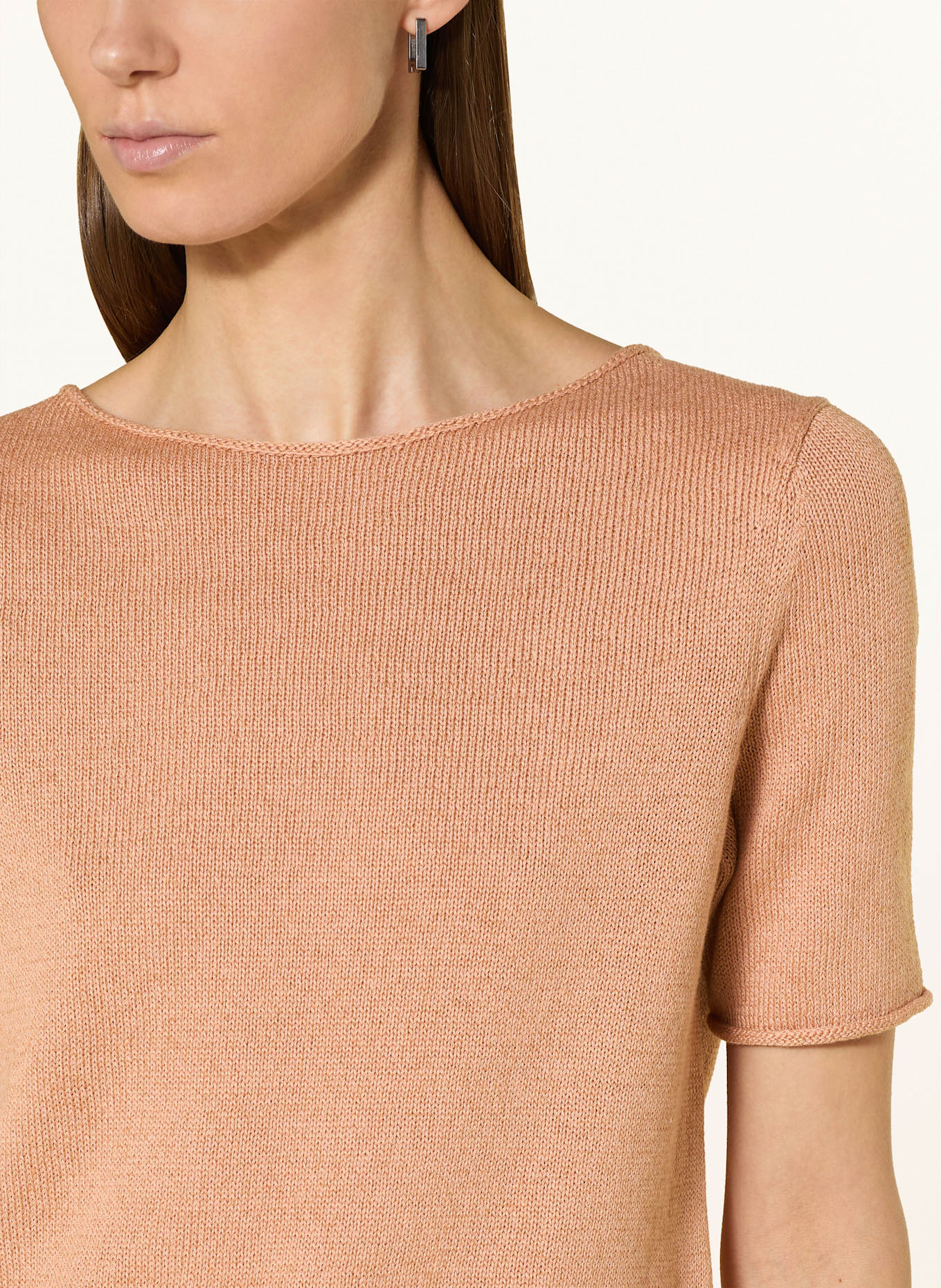 Marc O'Polo Strickshirt mit Leinen: HELLORANGE