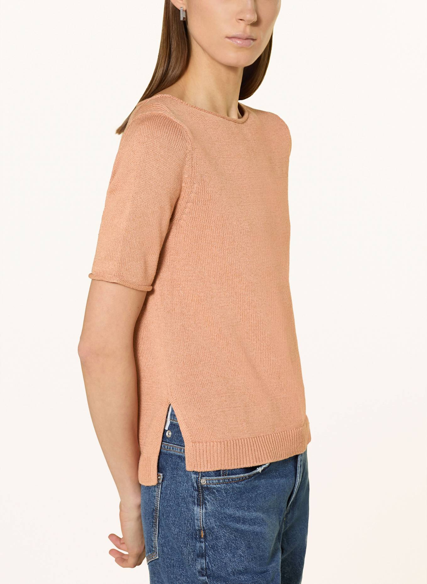 Marc O'Polo Strickshirt mit Leinen: HELLORANGE