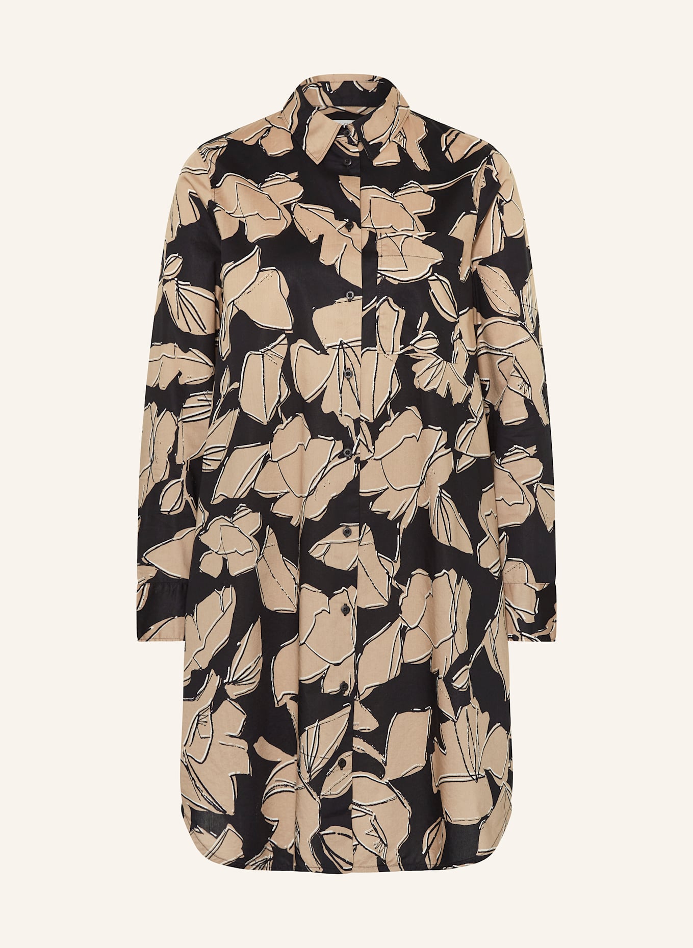 Marc O'Polo Hemdblusenkleid: SCHWARZ/ BEIGE