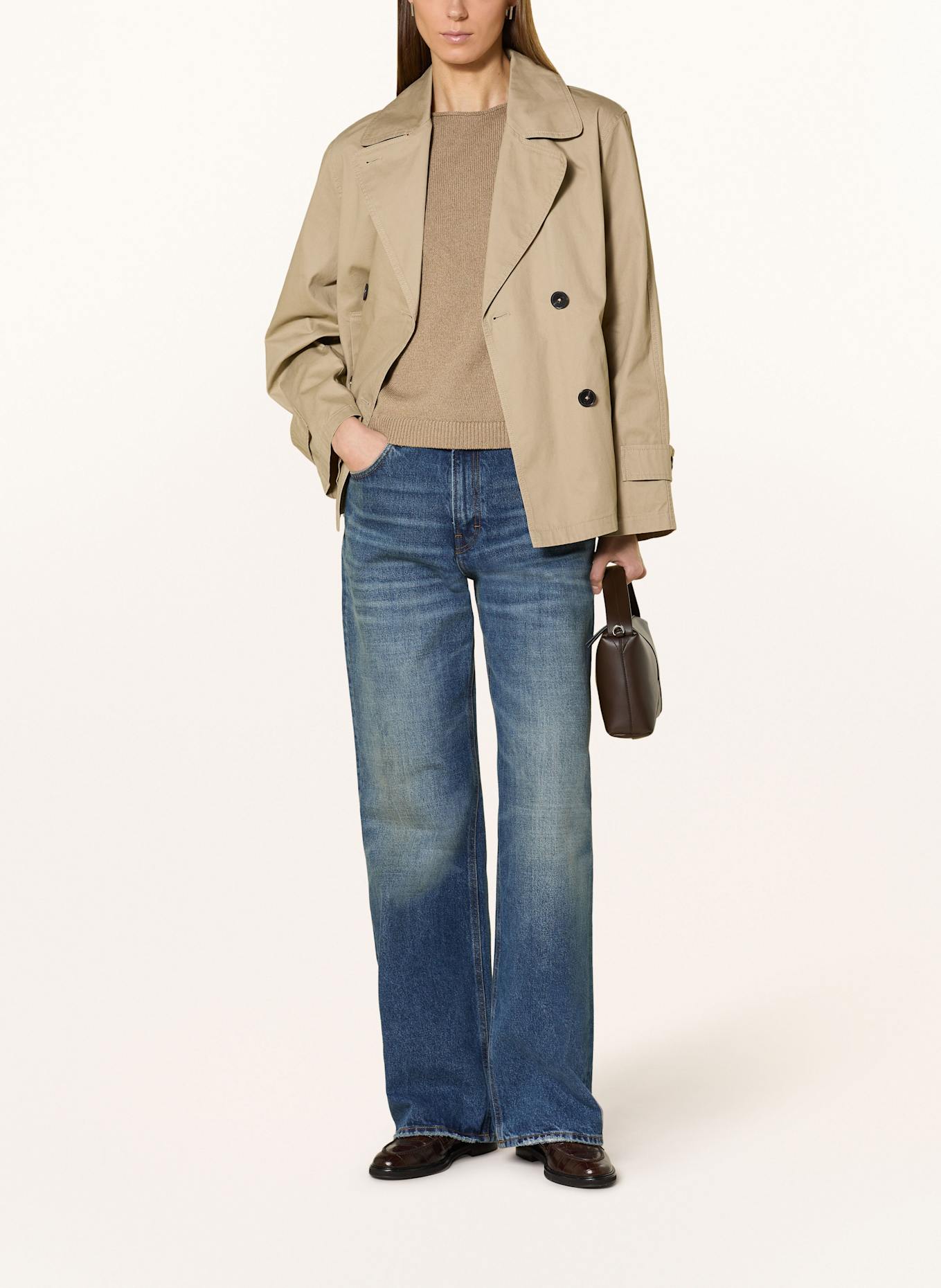 Marc O'Polo Strickshirt mit Leinen: BEIGE