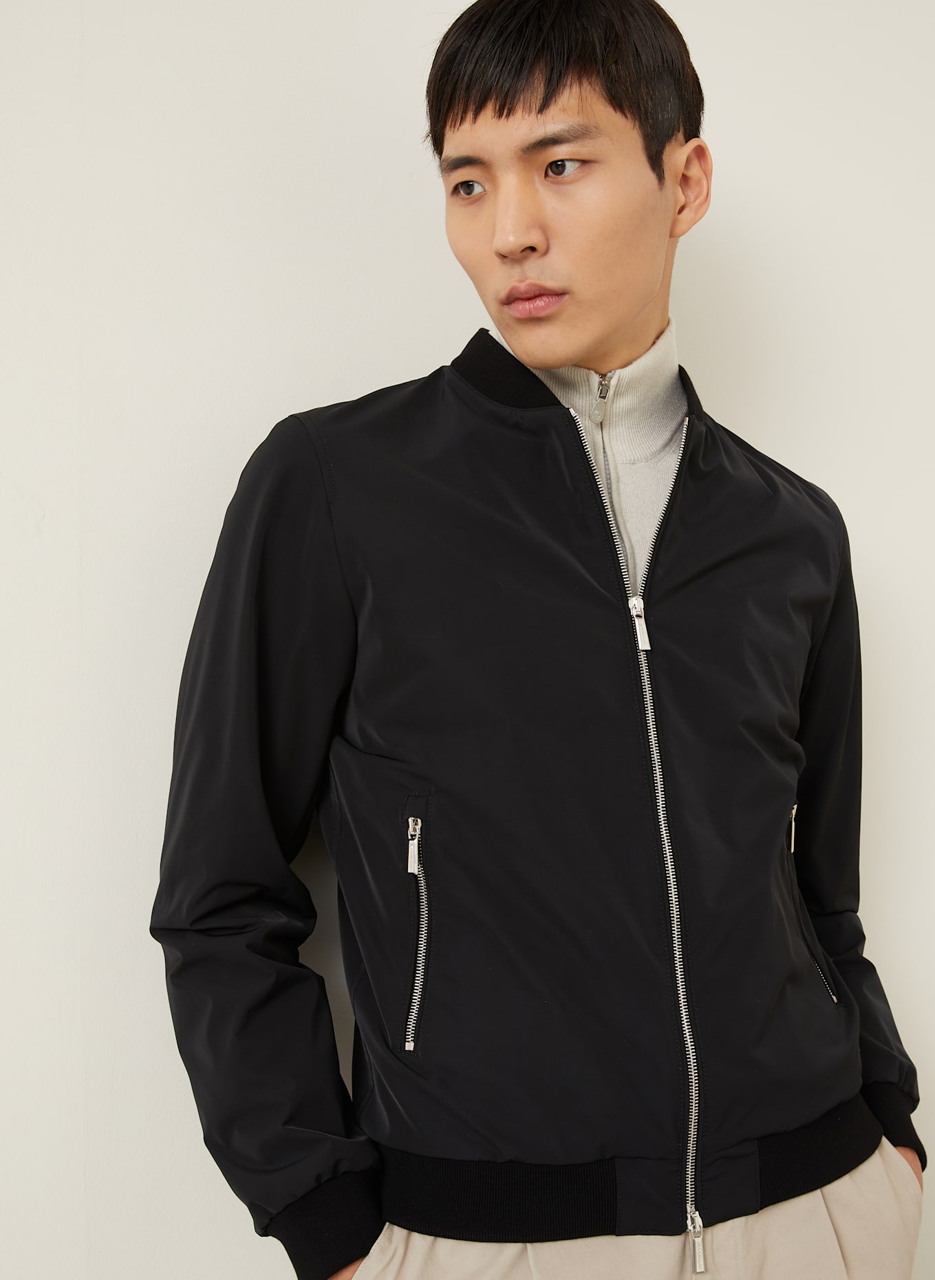 MOORER Blouson SORANO: ČERNÁ