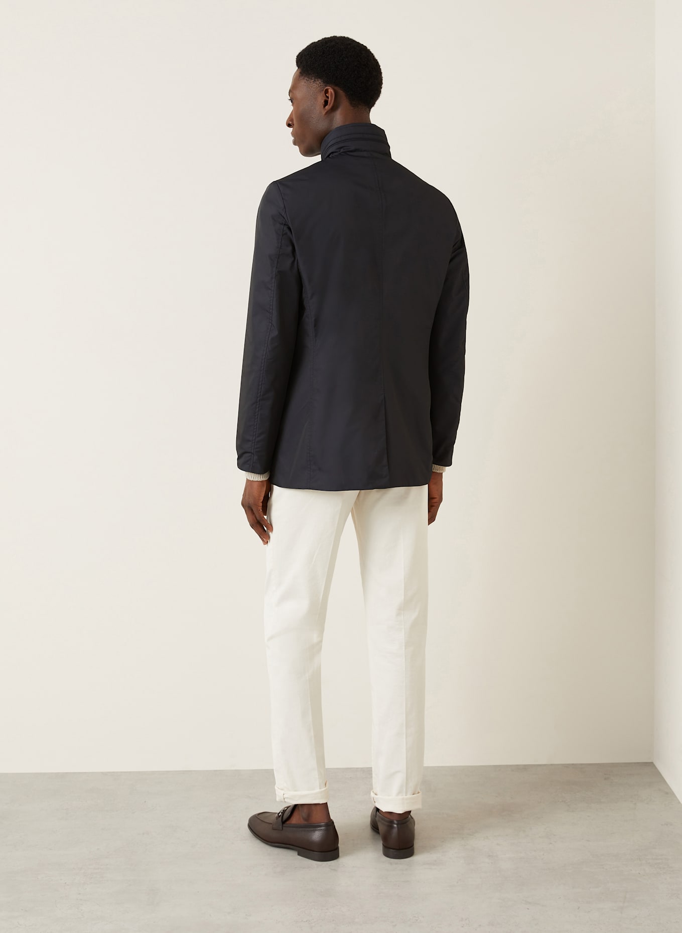 MOORER Jacke mit Blende: DUNKELBLAU