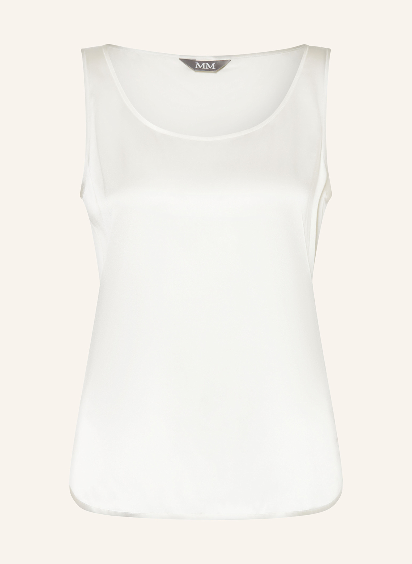 MM by Max Mara Top en satin PAN en soie: BLANC