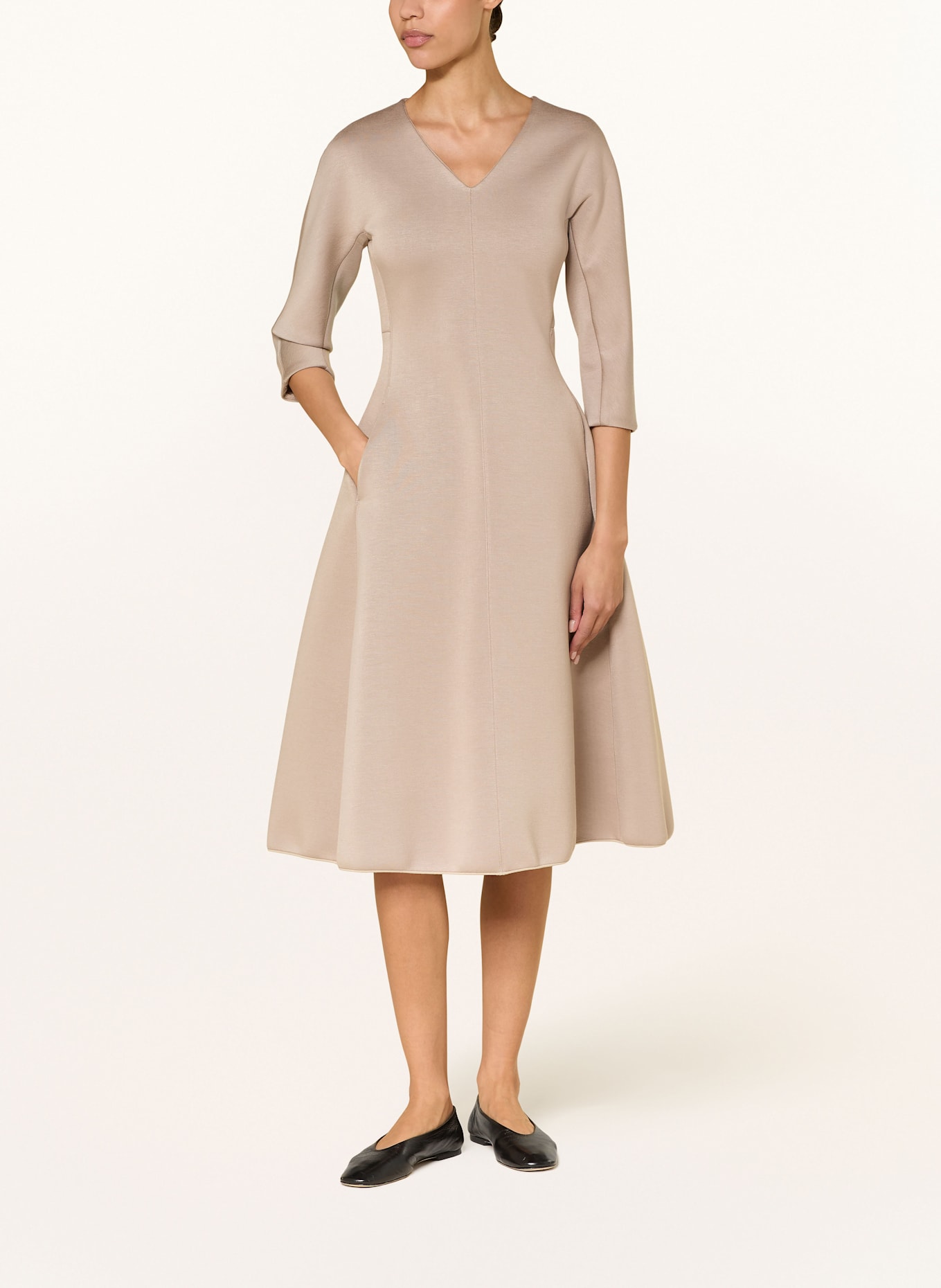 S Max Mara Sweatkleid MIDAS mit 3/4-Arm: HELLBRAUN