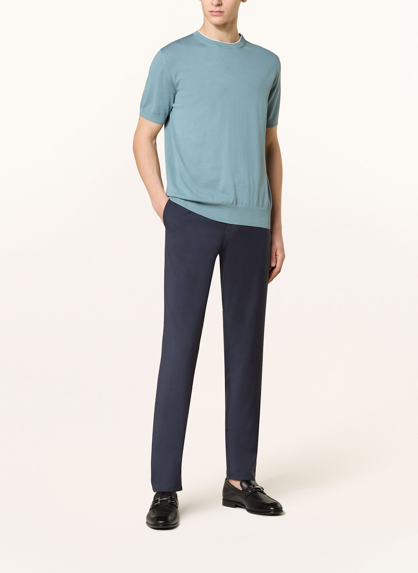 CANALI Knit shirt: BLUE GRAY