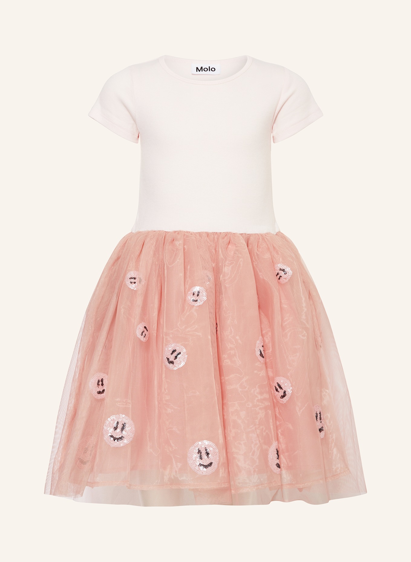 molo Kleid im Materialmix: HELLROSA / ROSÉ