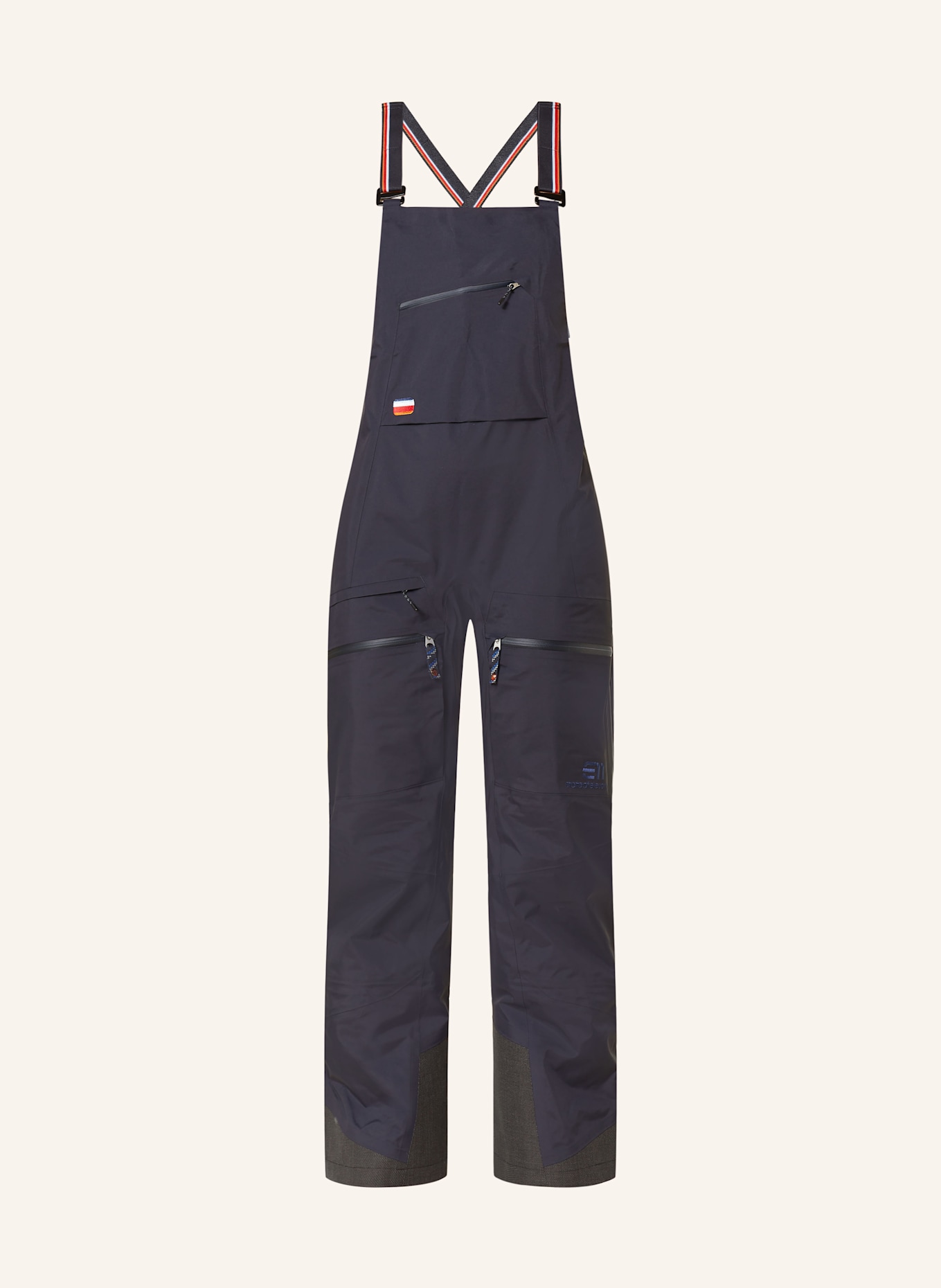 state of elevenate Spodnie narciarskie hardshell PURE BIB: GRANATOWY / CZIEMNOSZARY