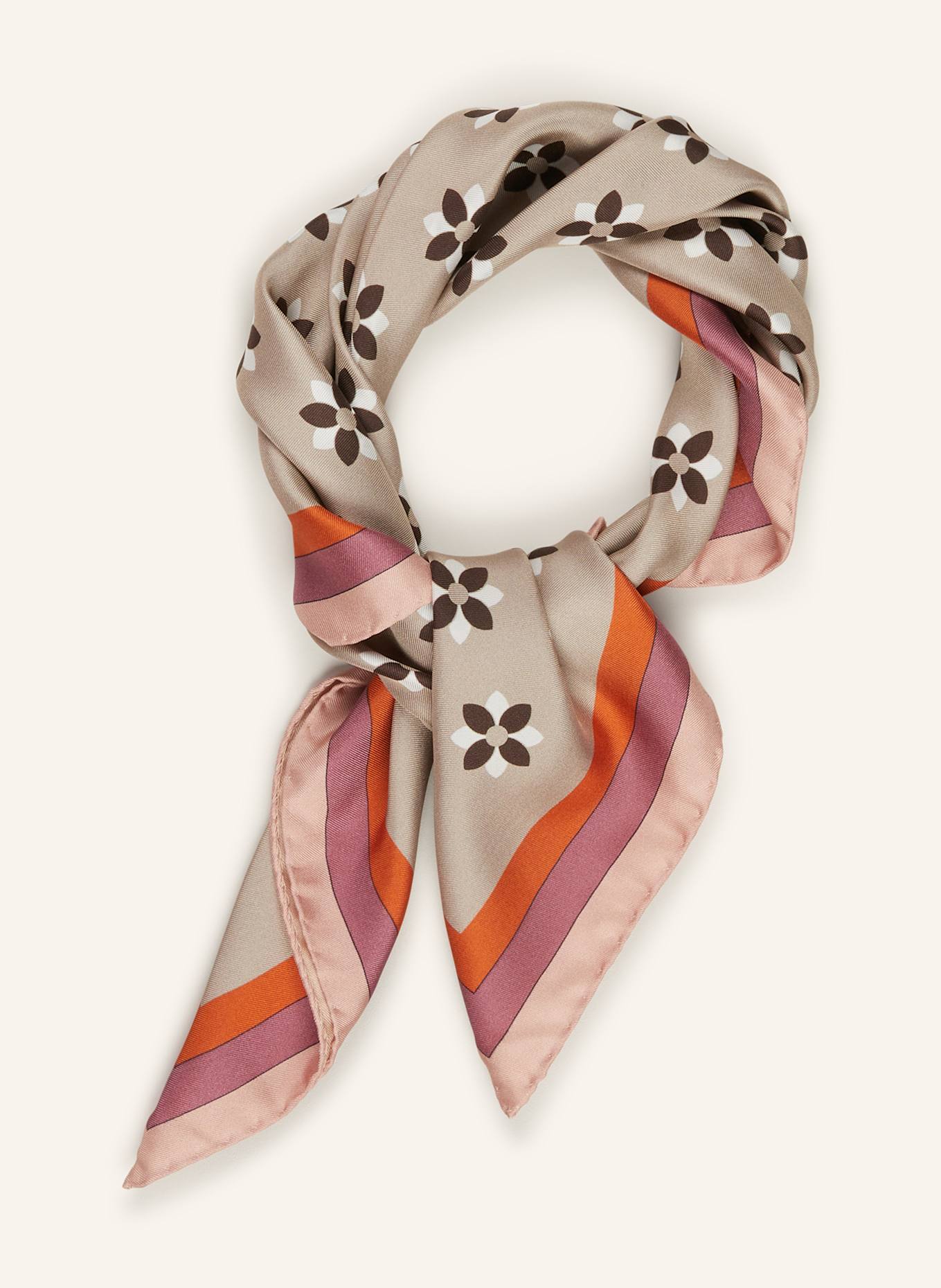 Barbieri Silk scarf, Color: BEIGE/ ORANGE/ ROSE (Image 2)