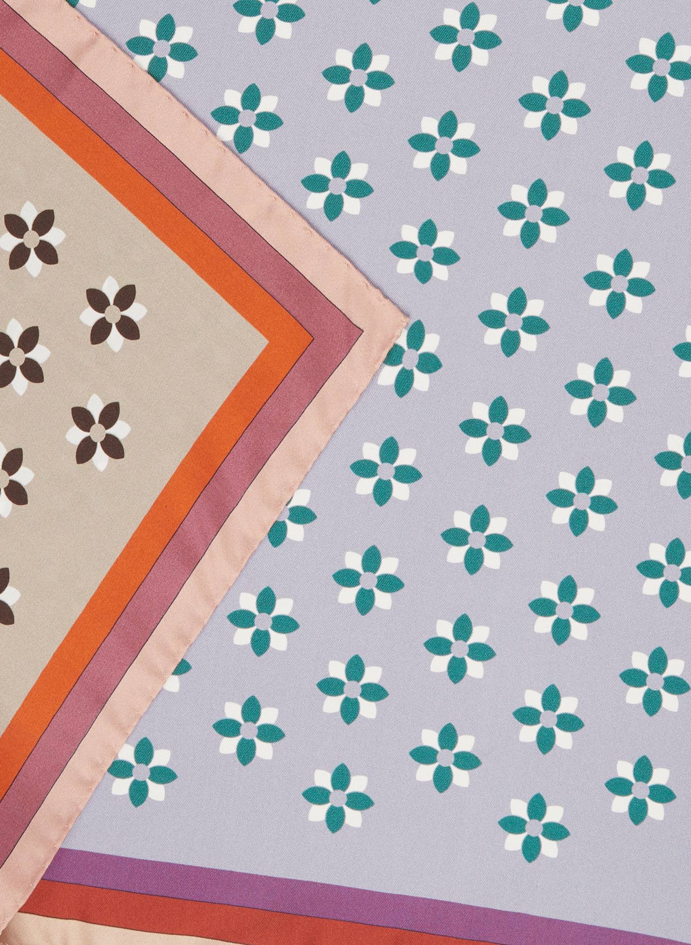 Barbieri Silk scarf, Color: BEIGE/ ORANGE/ ROSE (Image 3)