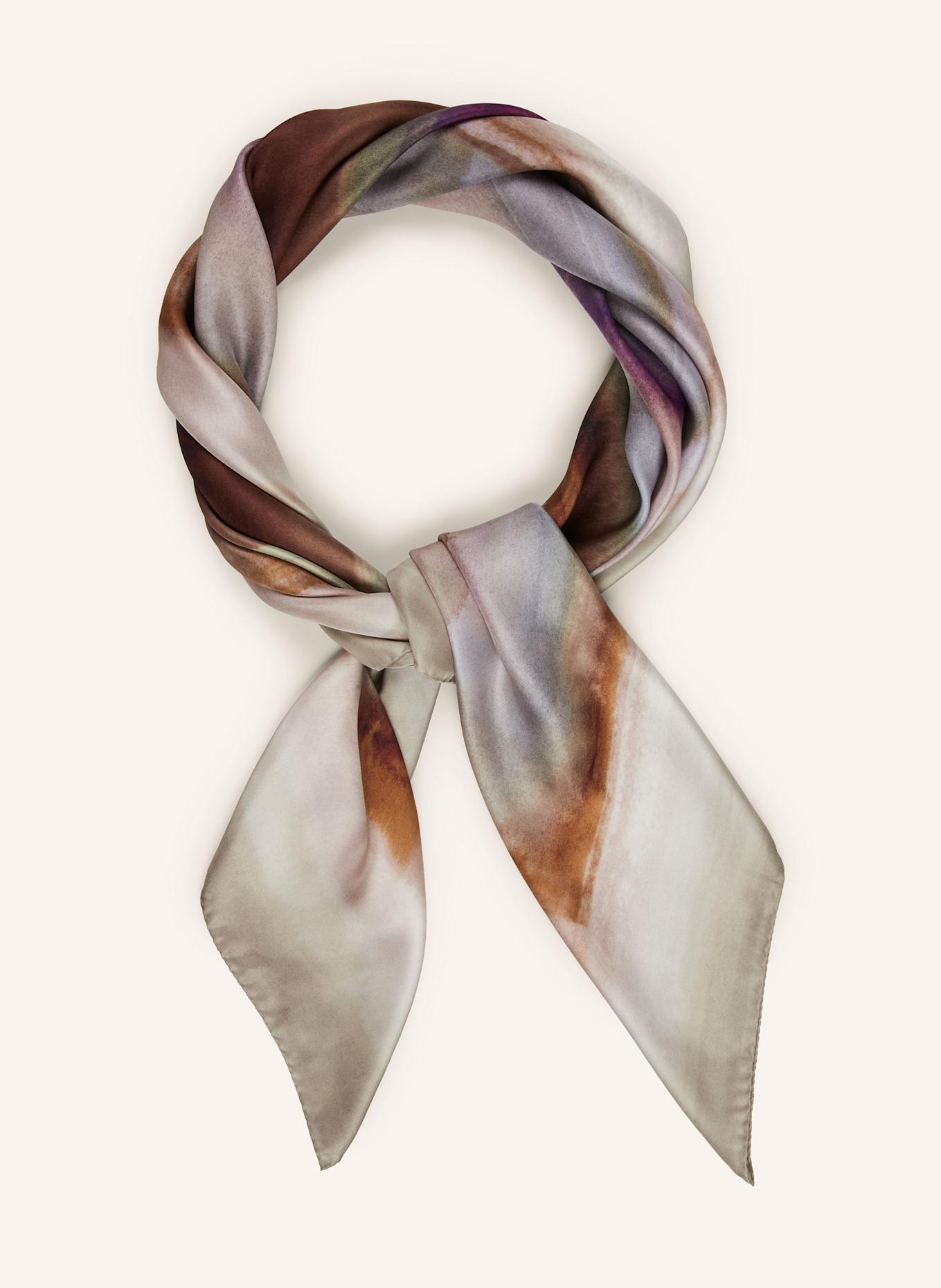 Barbieri Silk scarf, Color: GRAY/ PURPLE/ BROWN (Image 2)