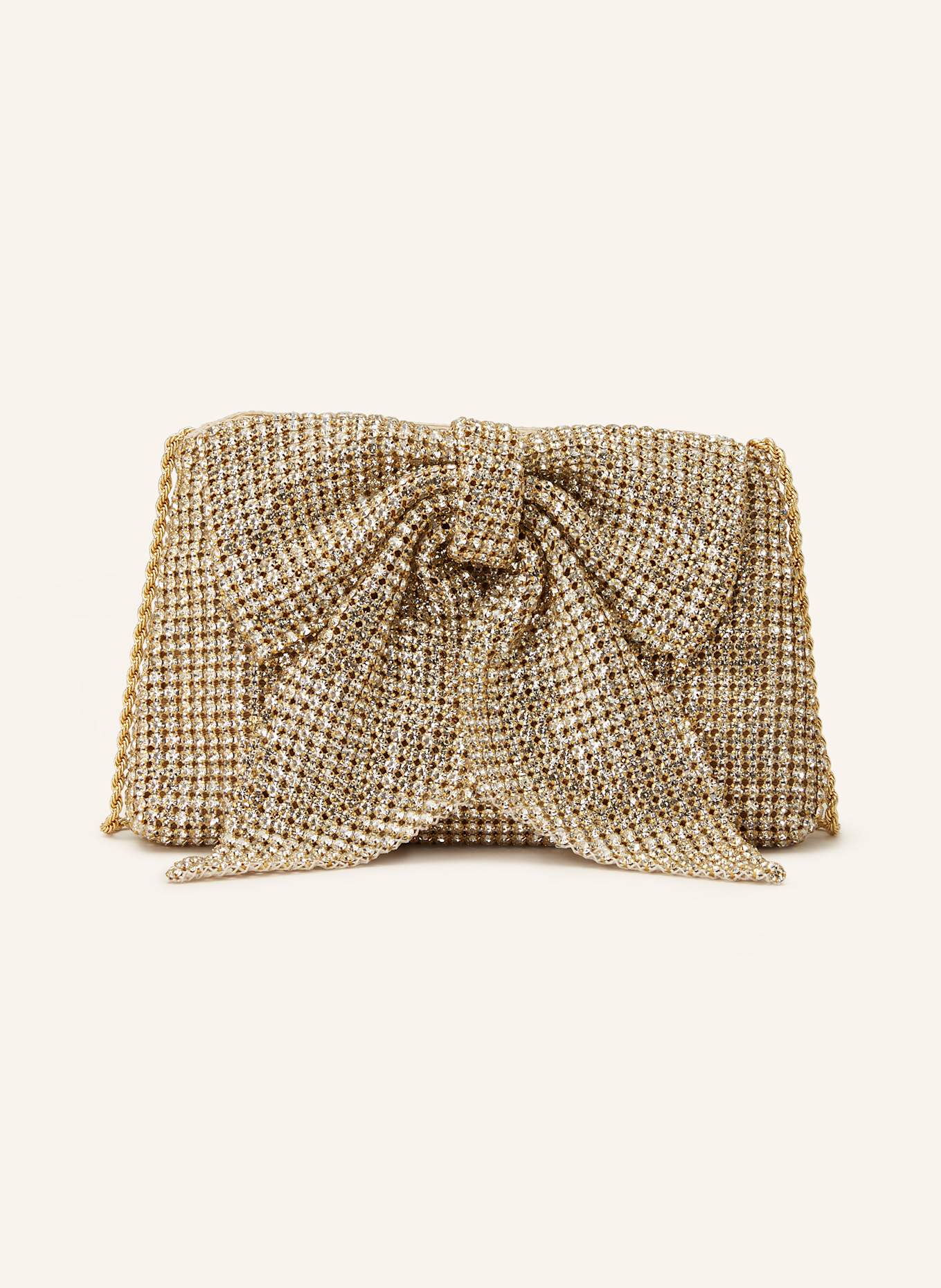 LOEFFLER RANDALL Clutch JOLENE mit Schmucksteinen: GOLD