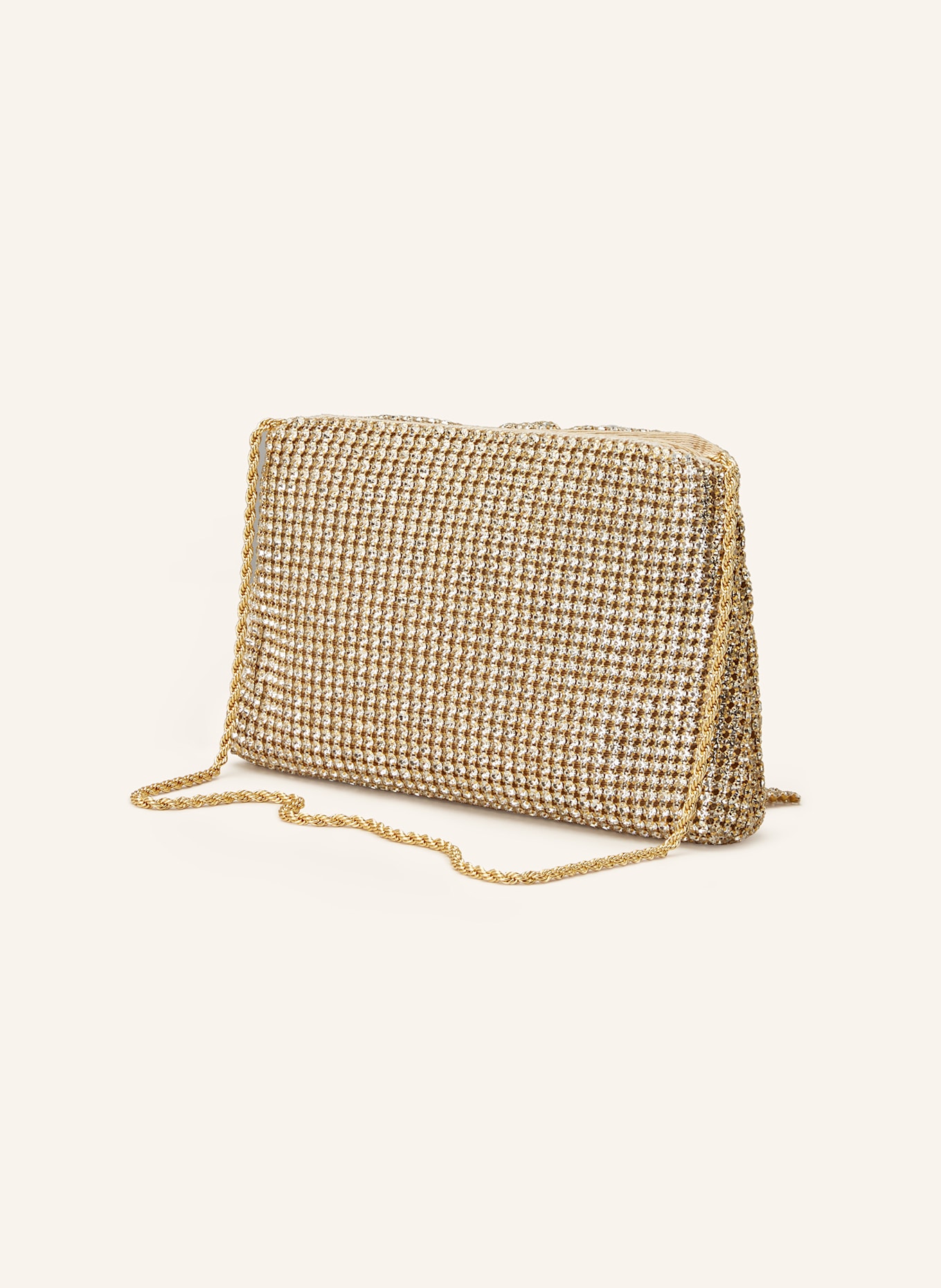 LOEFFLER RANDALL Clutch JOLENE mit Schmucksteinen: GOLD