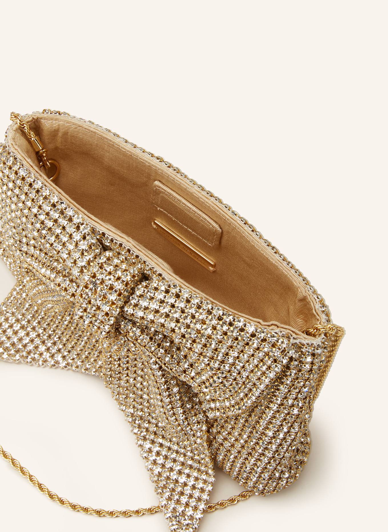 LOEFFLER RANDALL Clutch JOLENE mit Schmucksteinen: GOLD