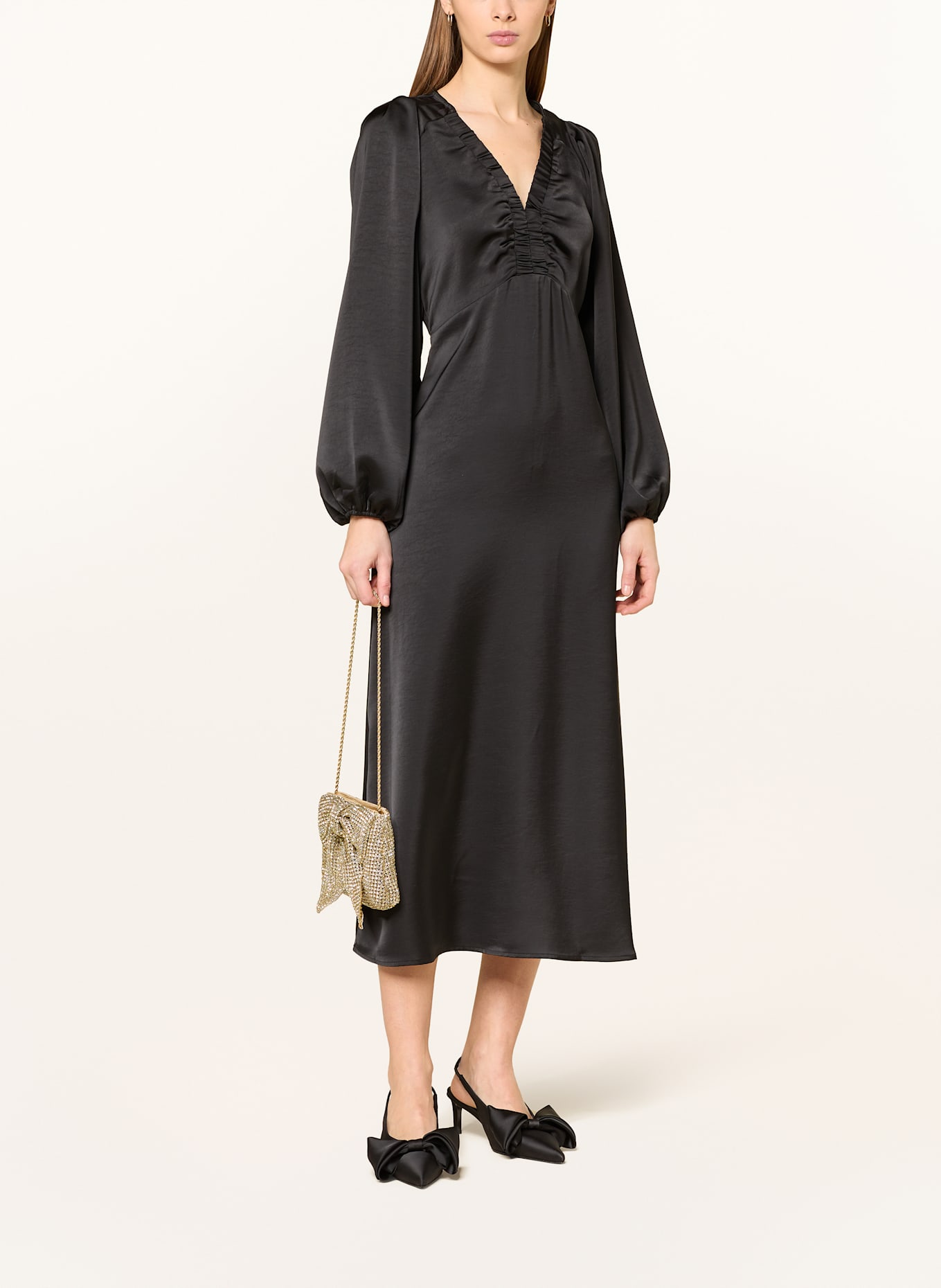 LOEFFLER RANDALL Clutch JOLENE mit Schmucksteinen: GOLD