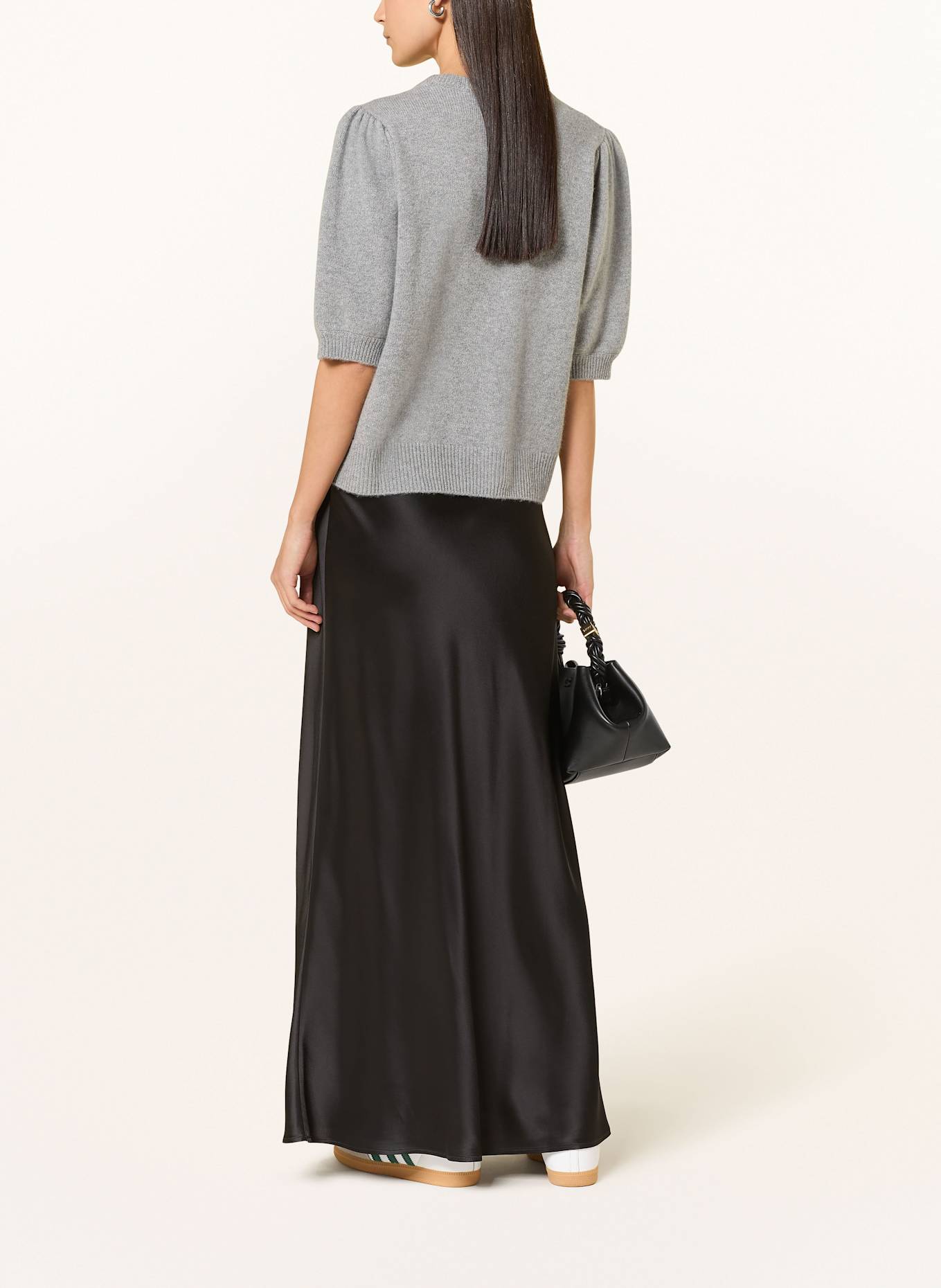 LADNERI Satinrock LE PLAINE: SCHWARZ