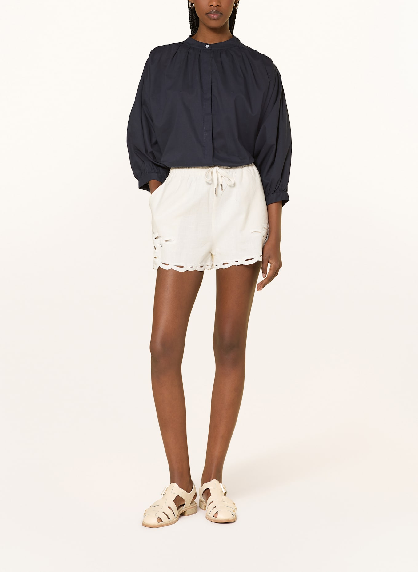 LADNERI Bluse ANTIBES: DUNKELBLAU