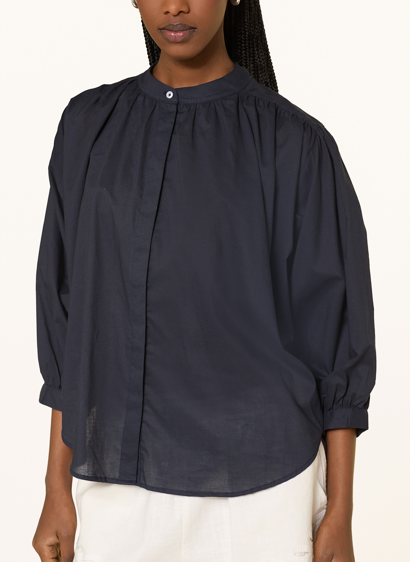 LADNERI Bluse ANTIBES: DUNKELBLAU