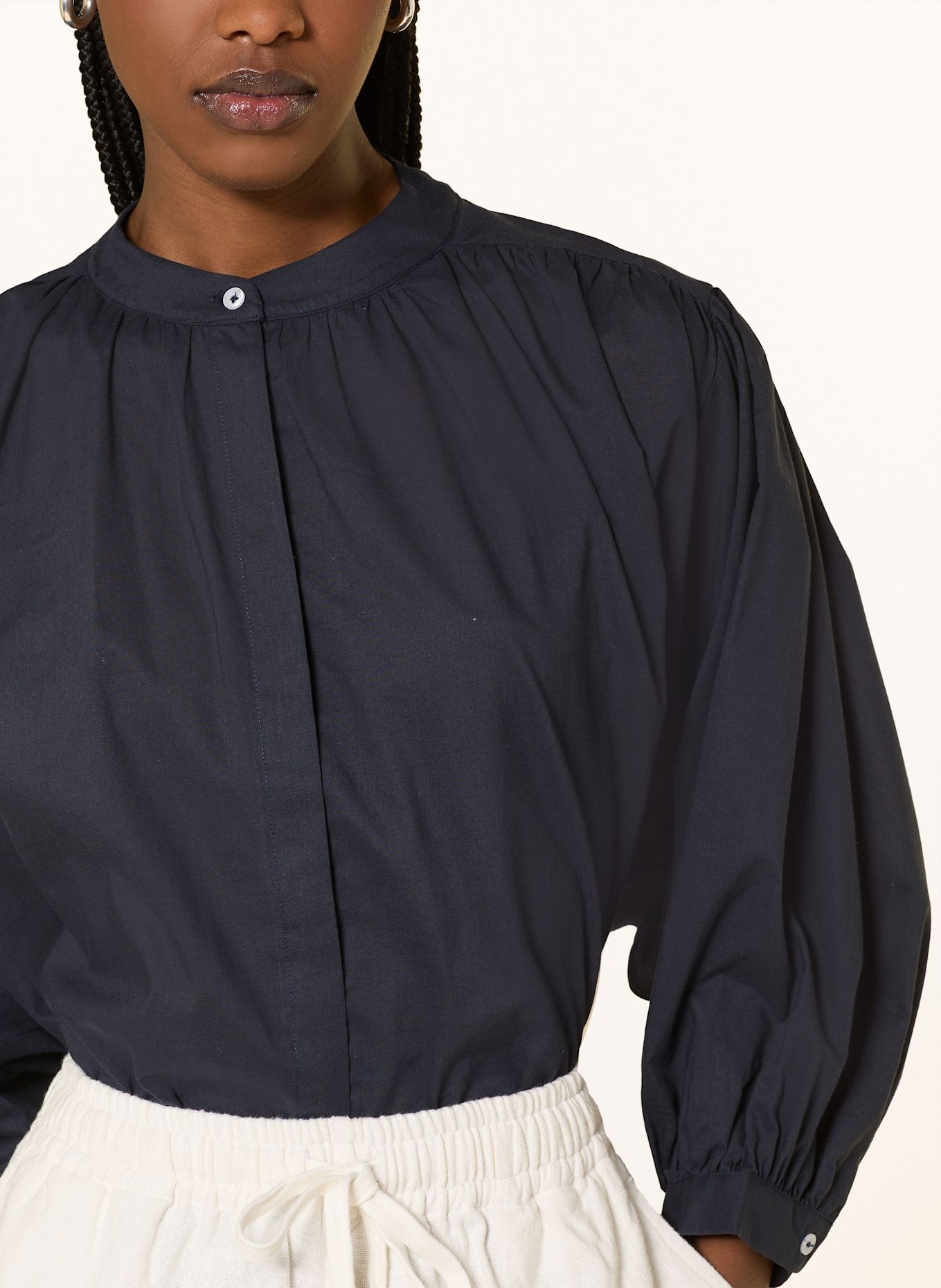 LADNERI Bluse ANTIBES: DUNKELBLAU