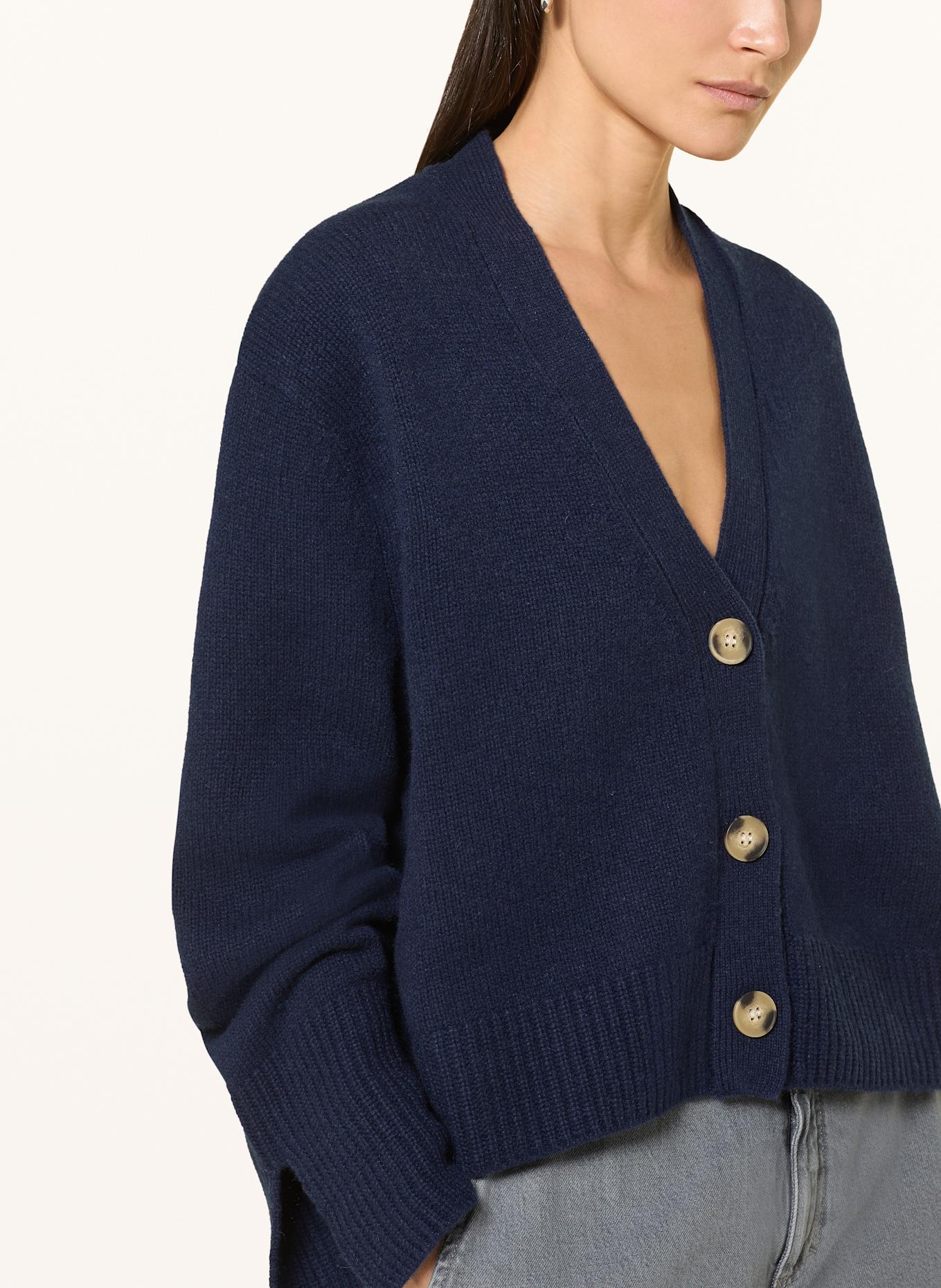 Cardigan Sweater Kaschmir Strickjacke Dunkelblau Dunkelblaue