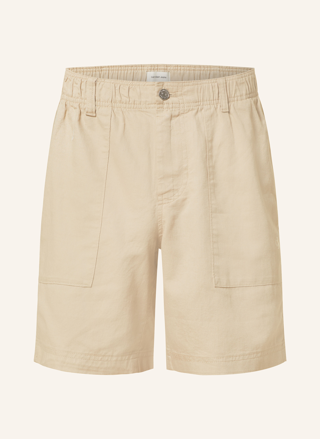 Calvin Klein Jeans Shorts with linen in beige