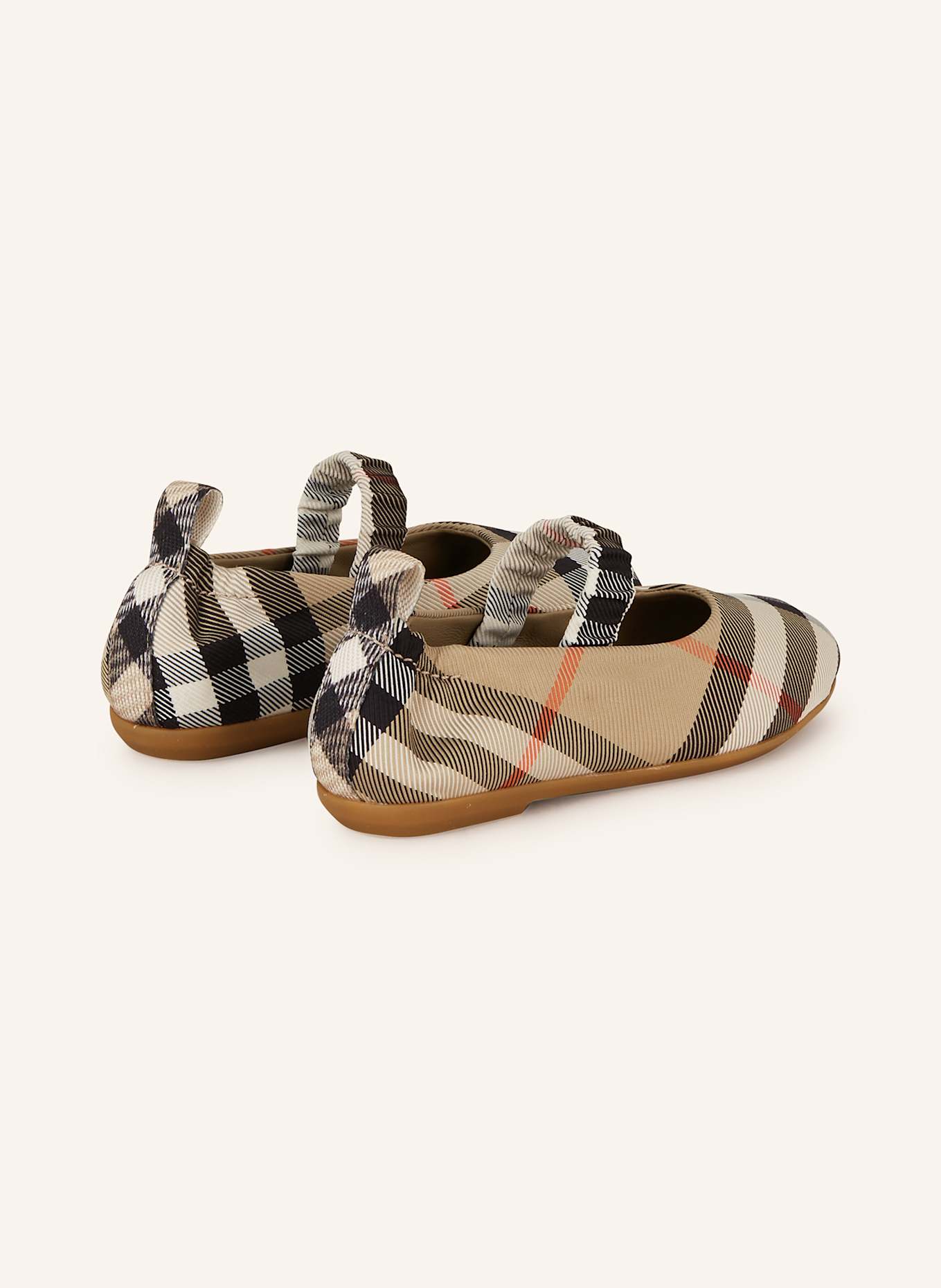 BURBERRY Mary-Jane-Ballerinas: BEIGE / SCHWARZ / ROT