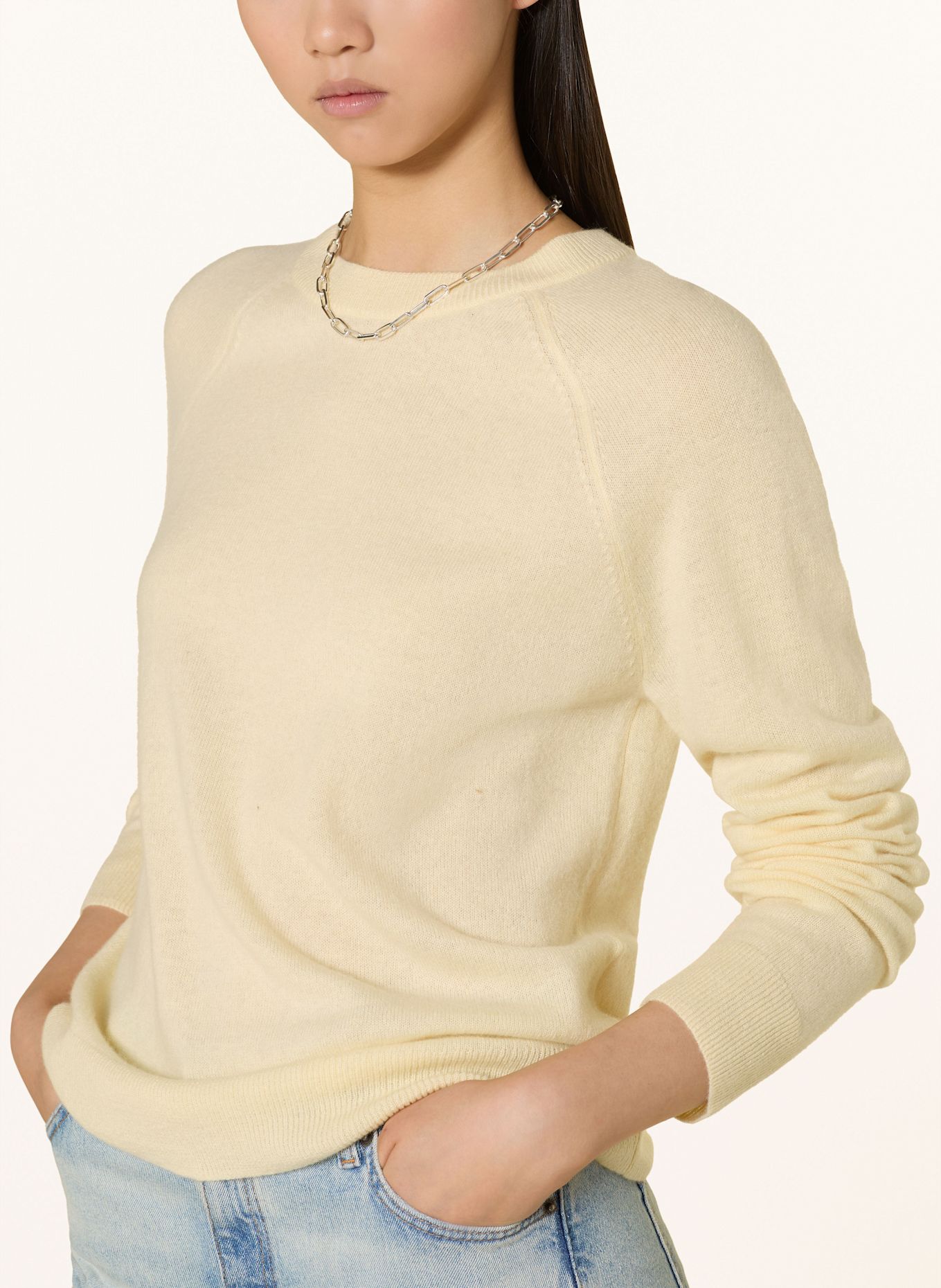 SAMSØE  SAMSØE Cashmere-Pullover BOSTON: HELLGELB