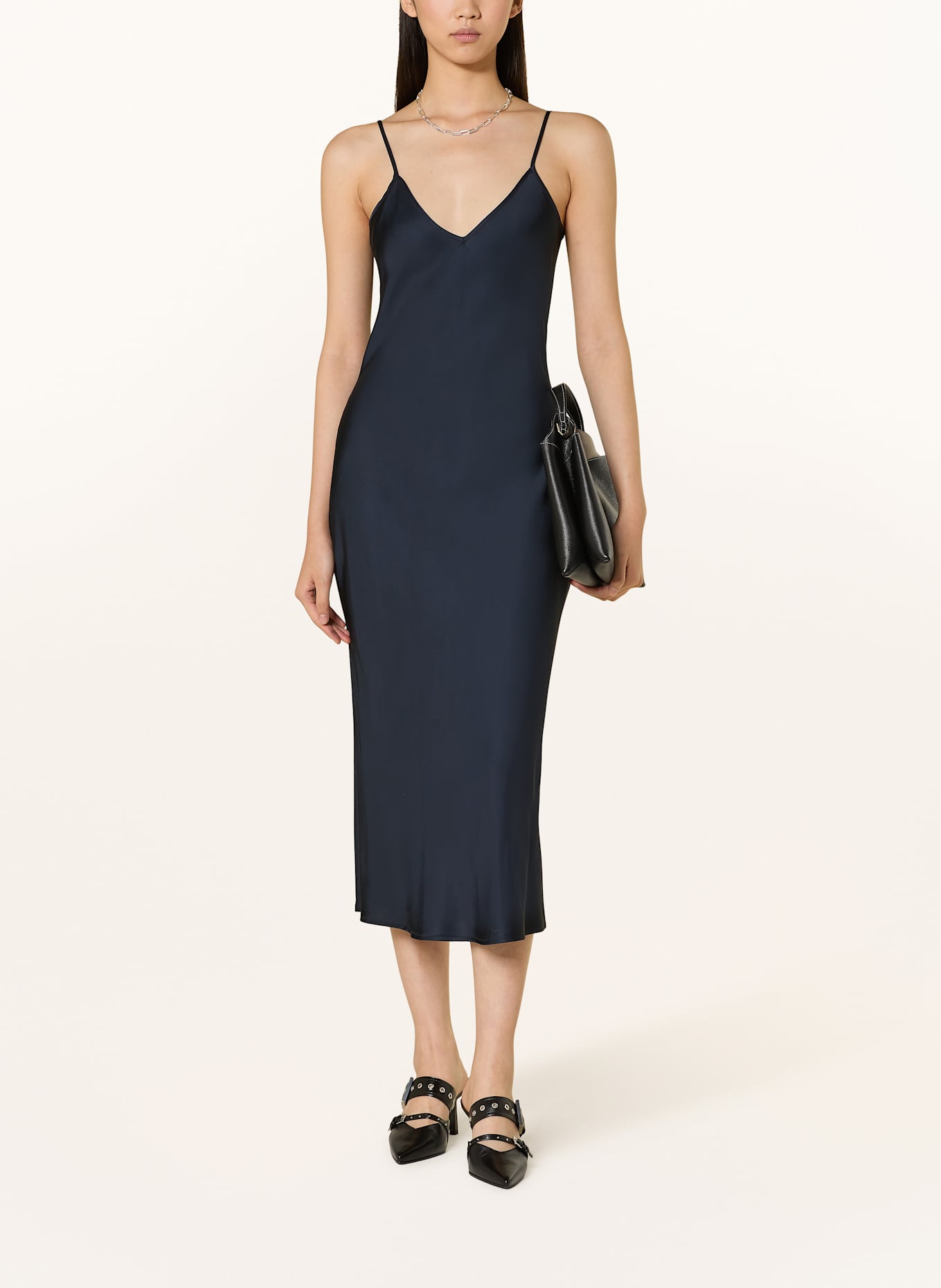 SAMSØE SAMSØE Satin dress SASHARON: DARK BLUE