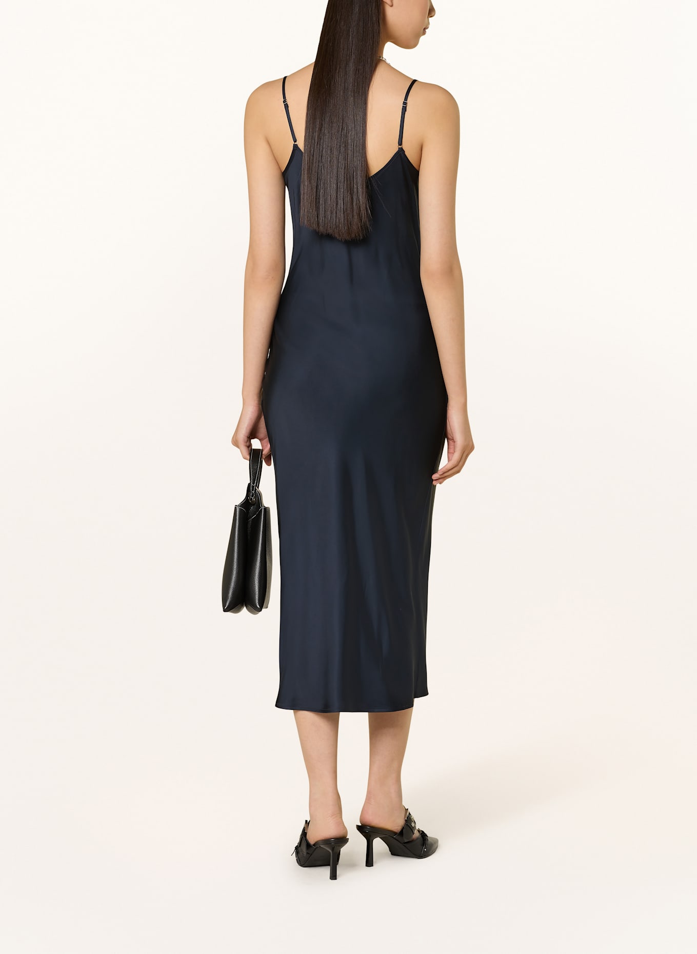 SAMSØE SAMSØE Satin dress SASHARON: DARK BLUE