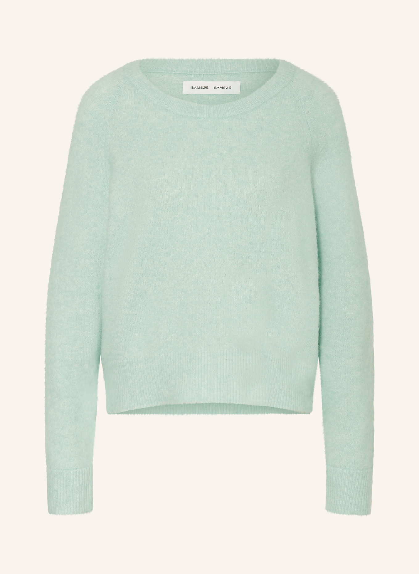 SAMSØE SAMSØE Sweater NOR O-N SHORT with alpaca: MINT