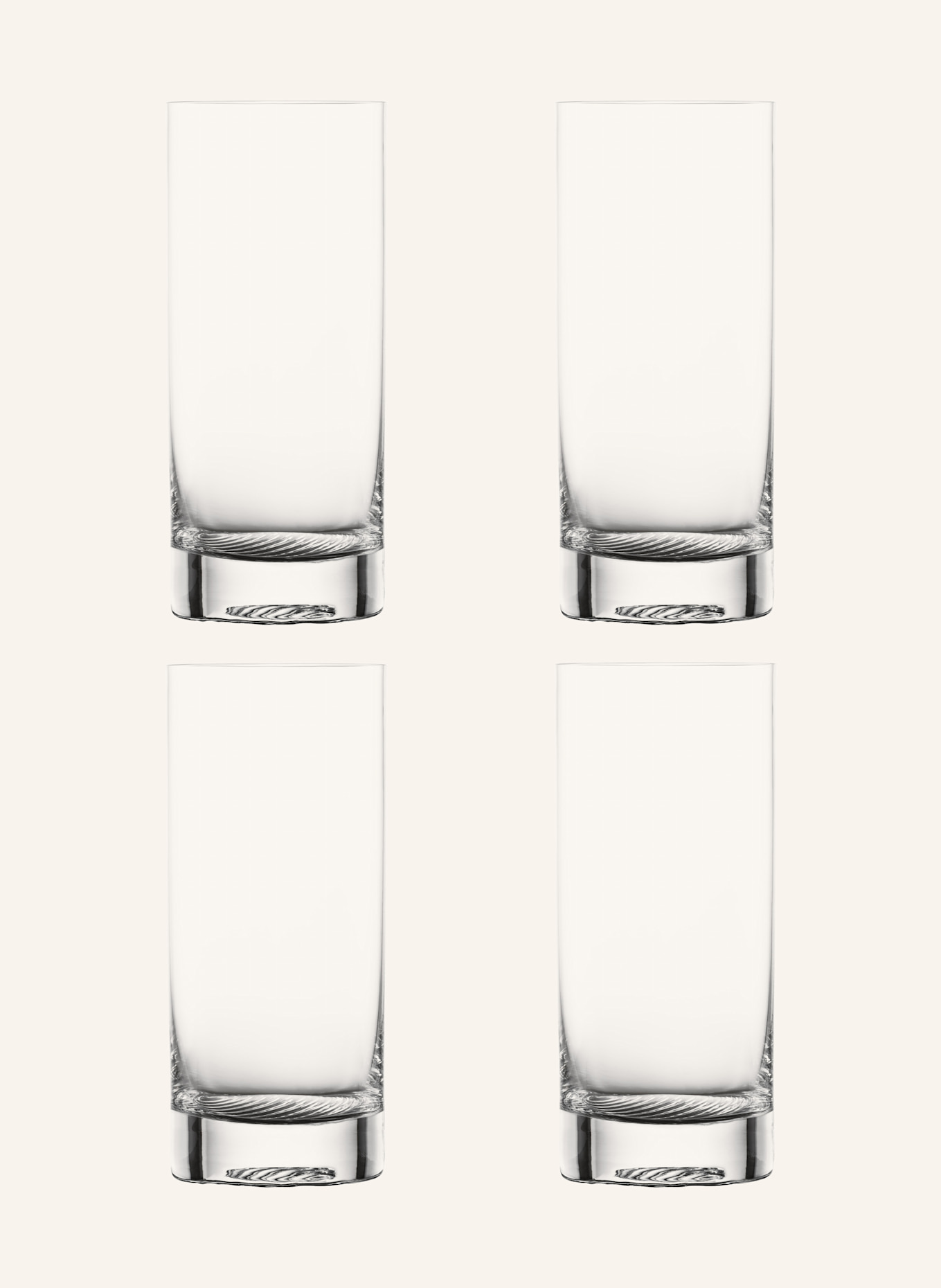 ZWIESEL GLAS Set of 4 long drink glasses ECHO: WHITE