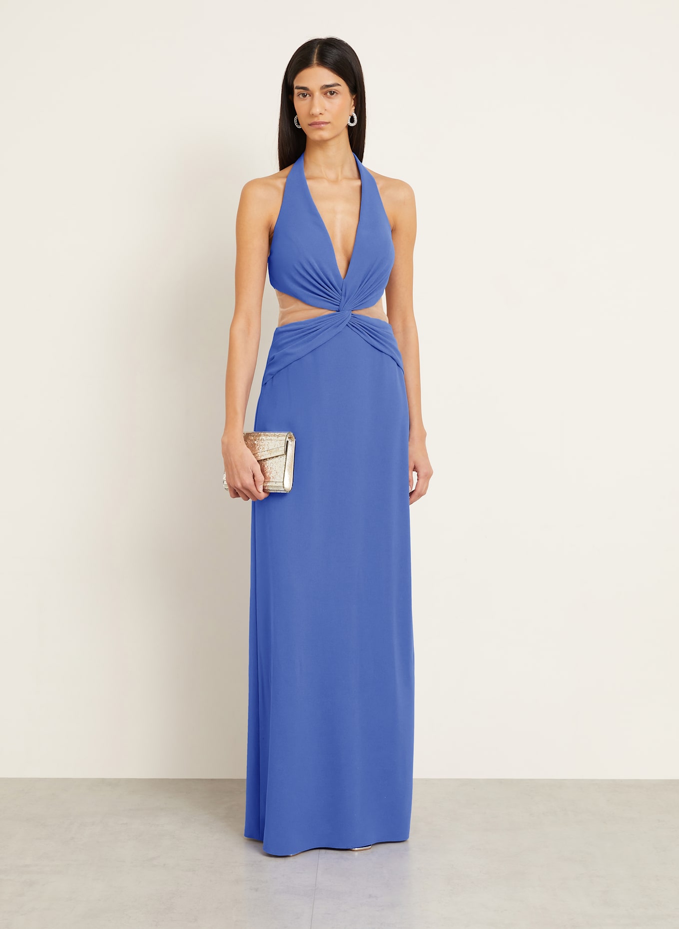 VERA WANG Abendkleid CHAMBERY mit Cut-outs: BLAU