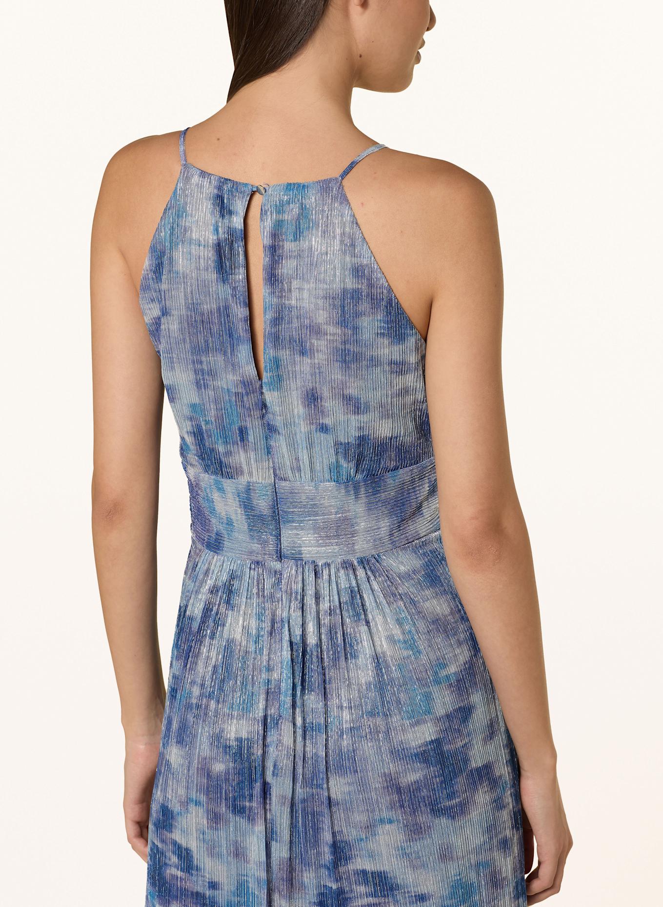 SWING Abendkleid mit Glitzergarn und Plissees, Farbe: BLAU/ HELLBLAU/ HELLLILA (Bild 5)