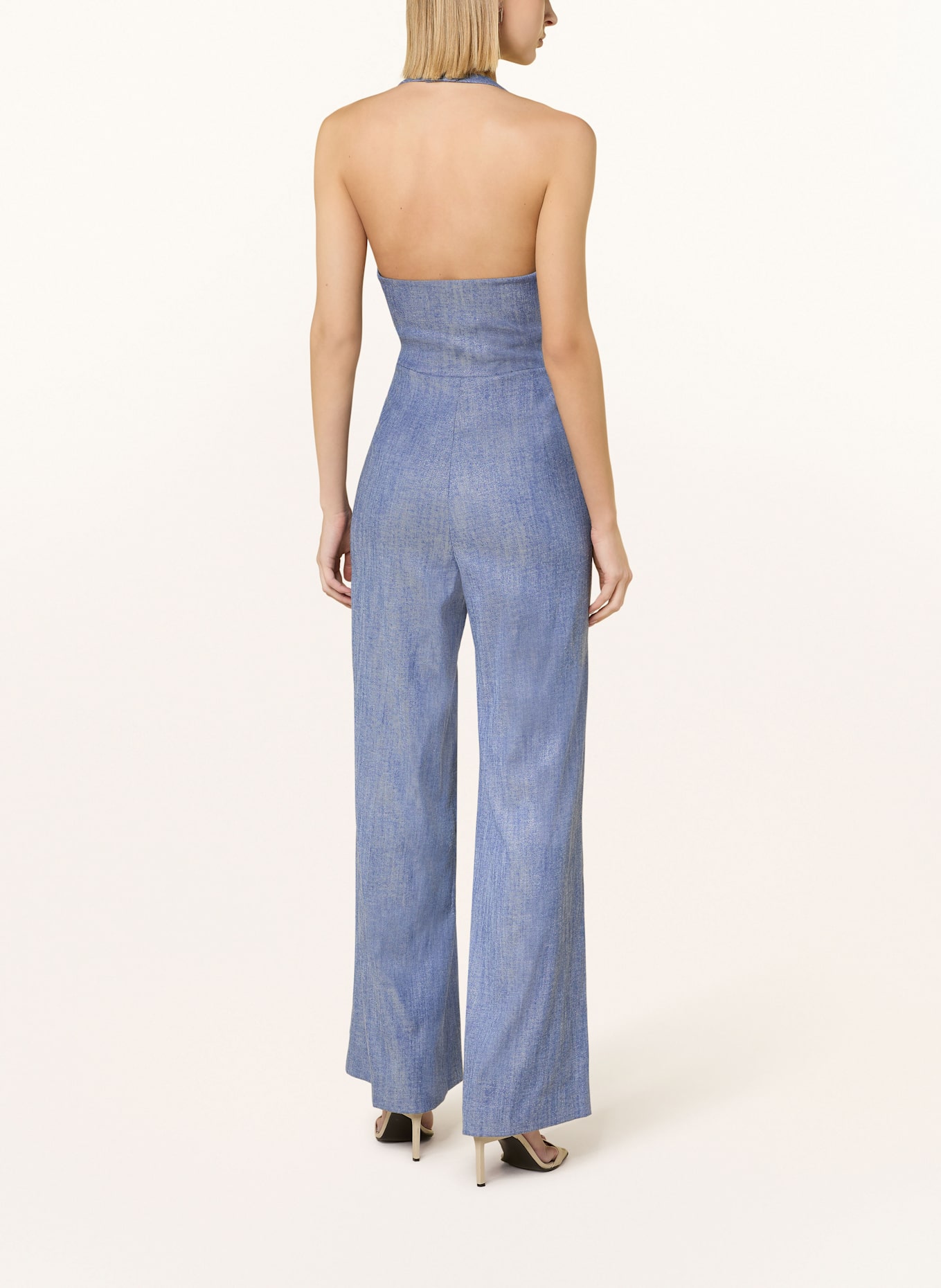 SWING Overal v džínovém stylu s třpytivou přízí: 334 future blue