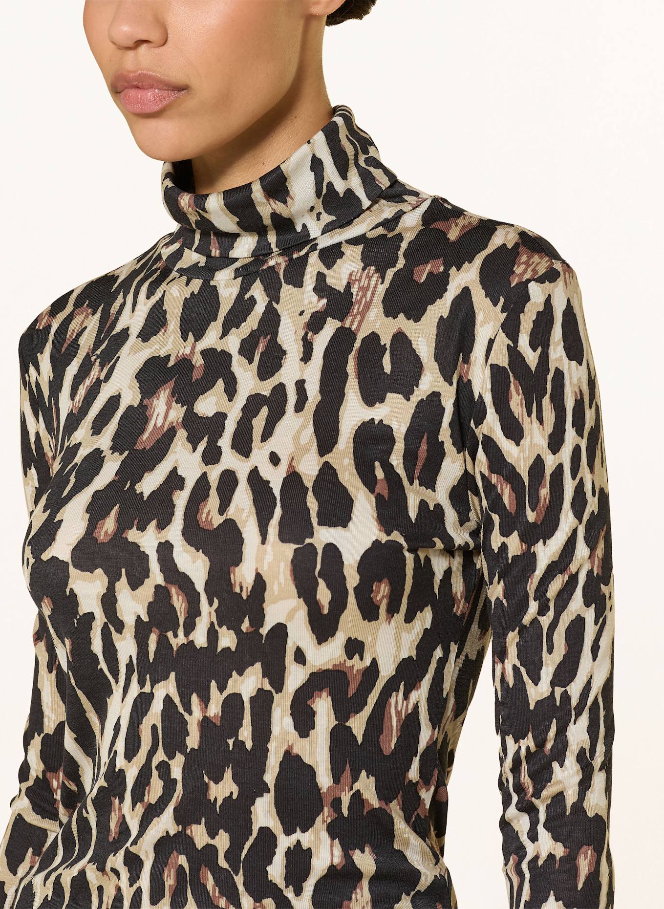 MRS & HUGS Longsleeve: SCHWARZ/ TAUPE/ HELLBRAUN